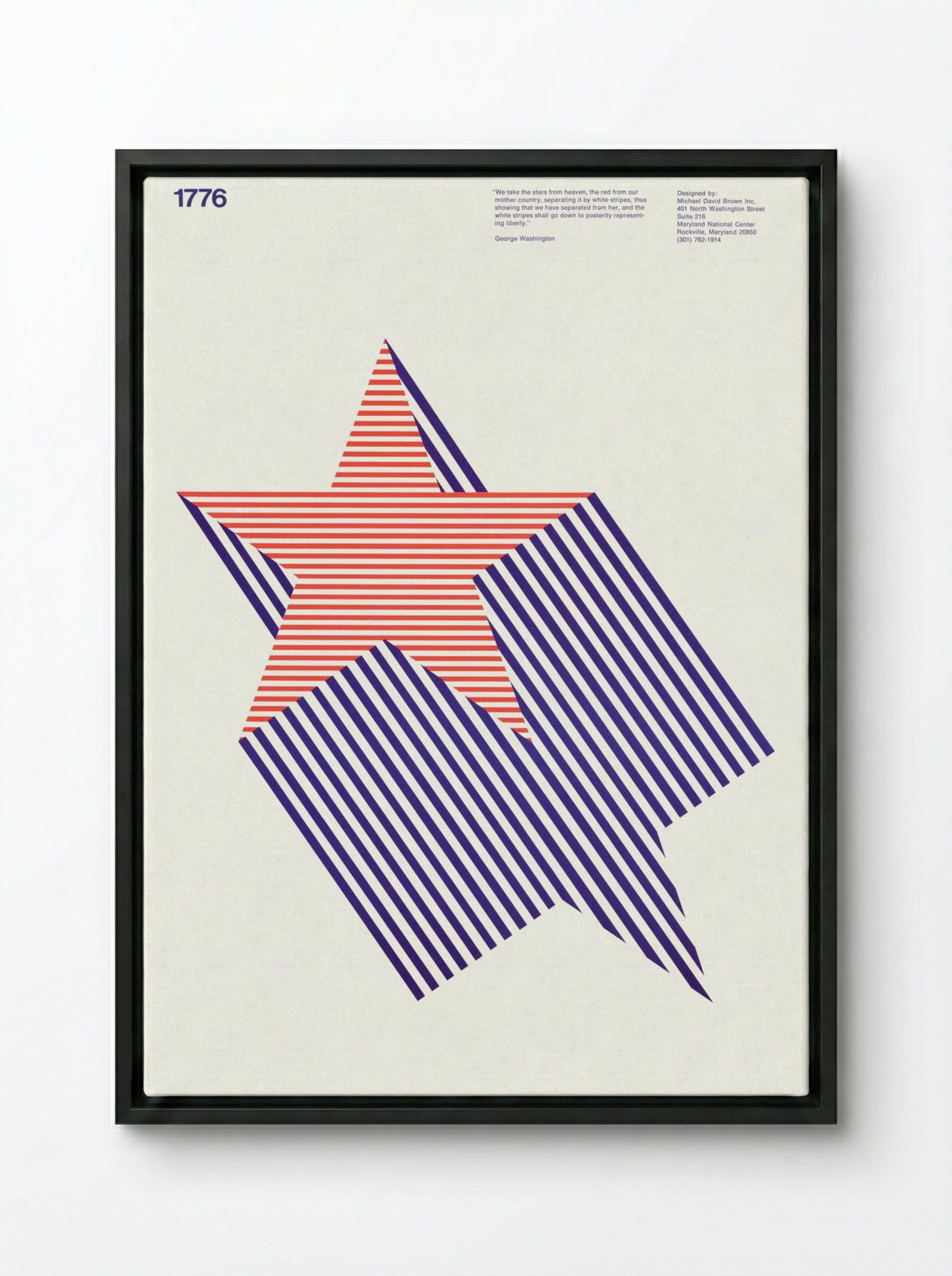 We take the stars from heaven, the red from our mother country - Michael David Brown - Framed Canvas Black