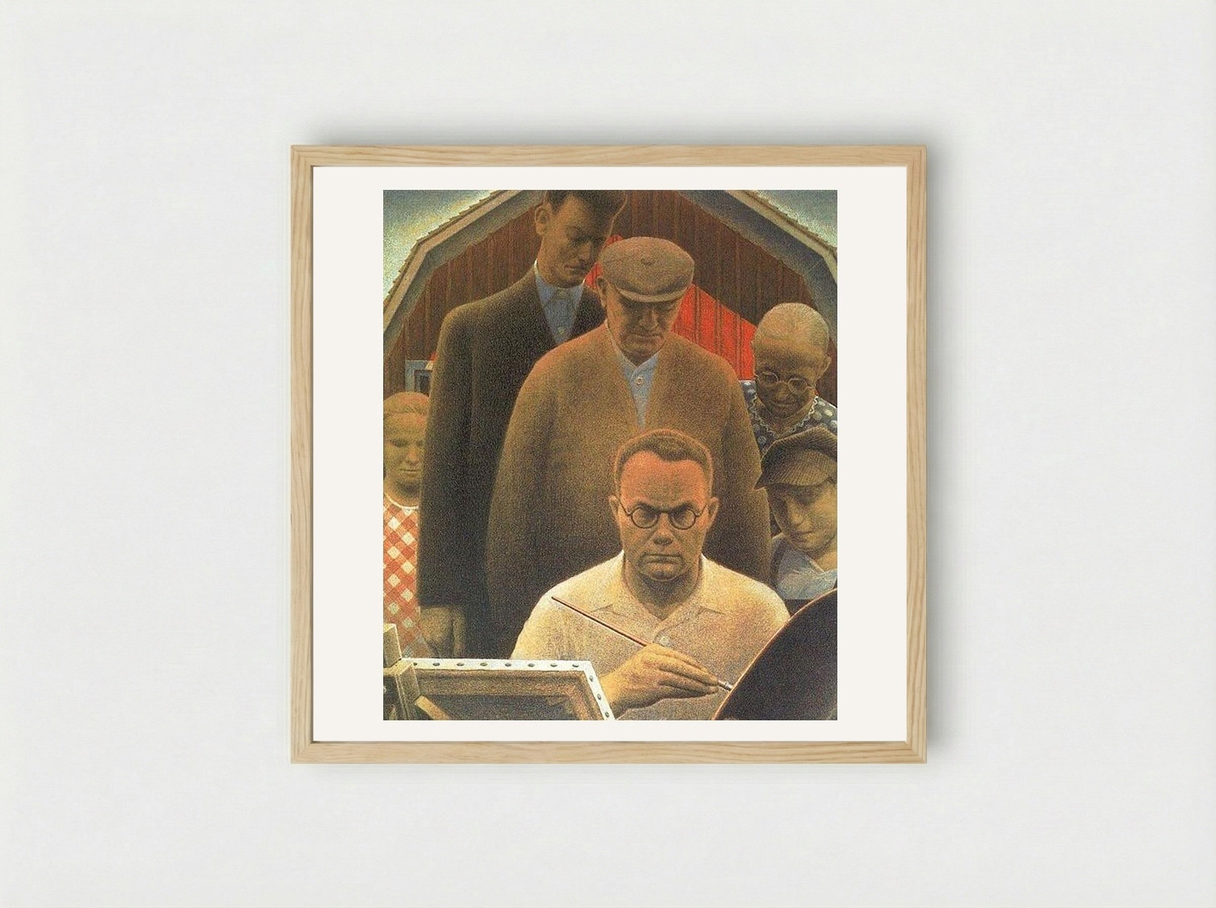 Return From Bohemia - Grant Wood - Framed Print Wood