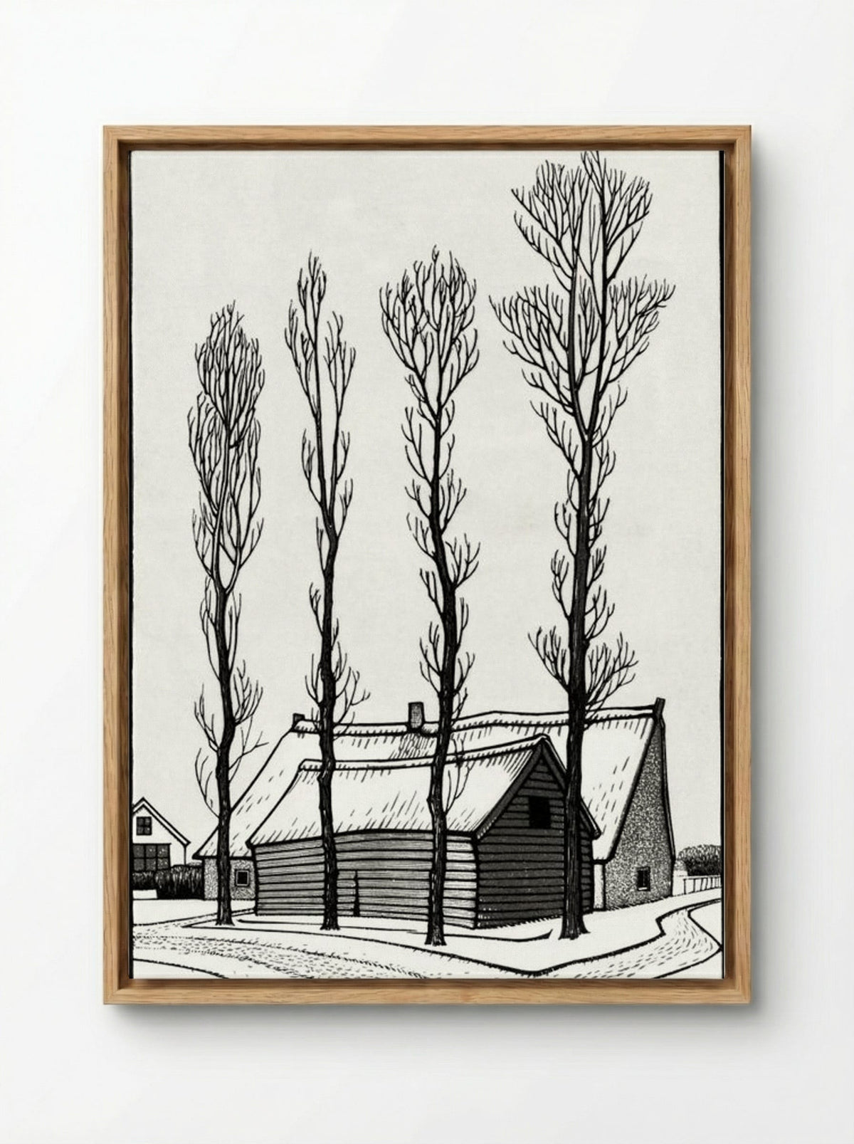 Winter - Julie de Graag - Framed Canvas Wood