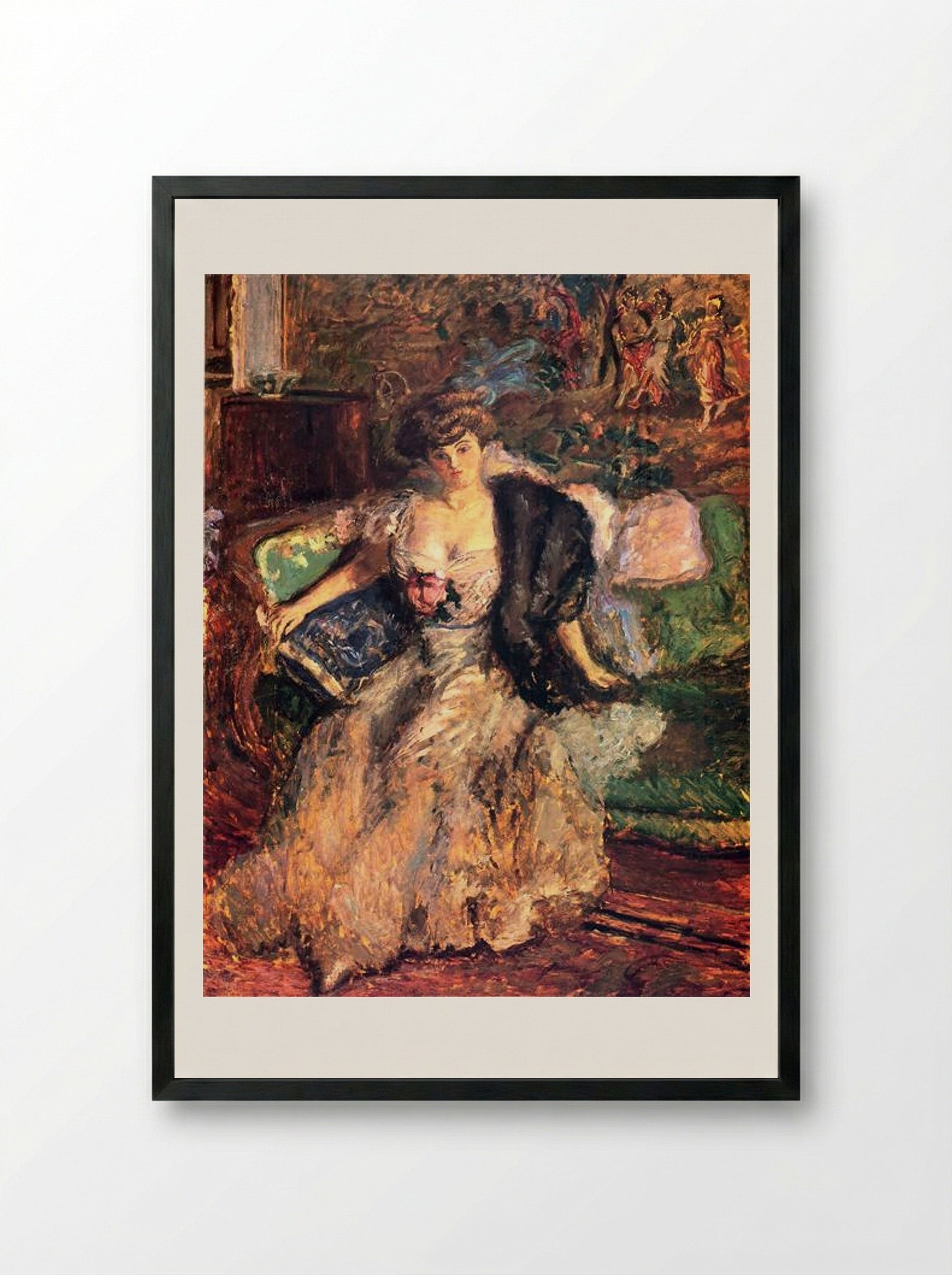 Misia - Pierre Bonnard - Framed Print Black