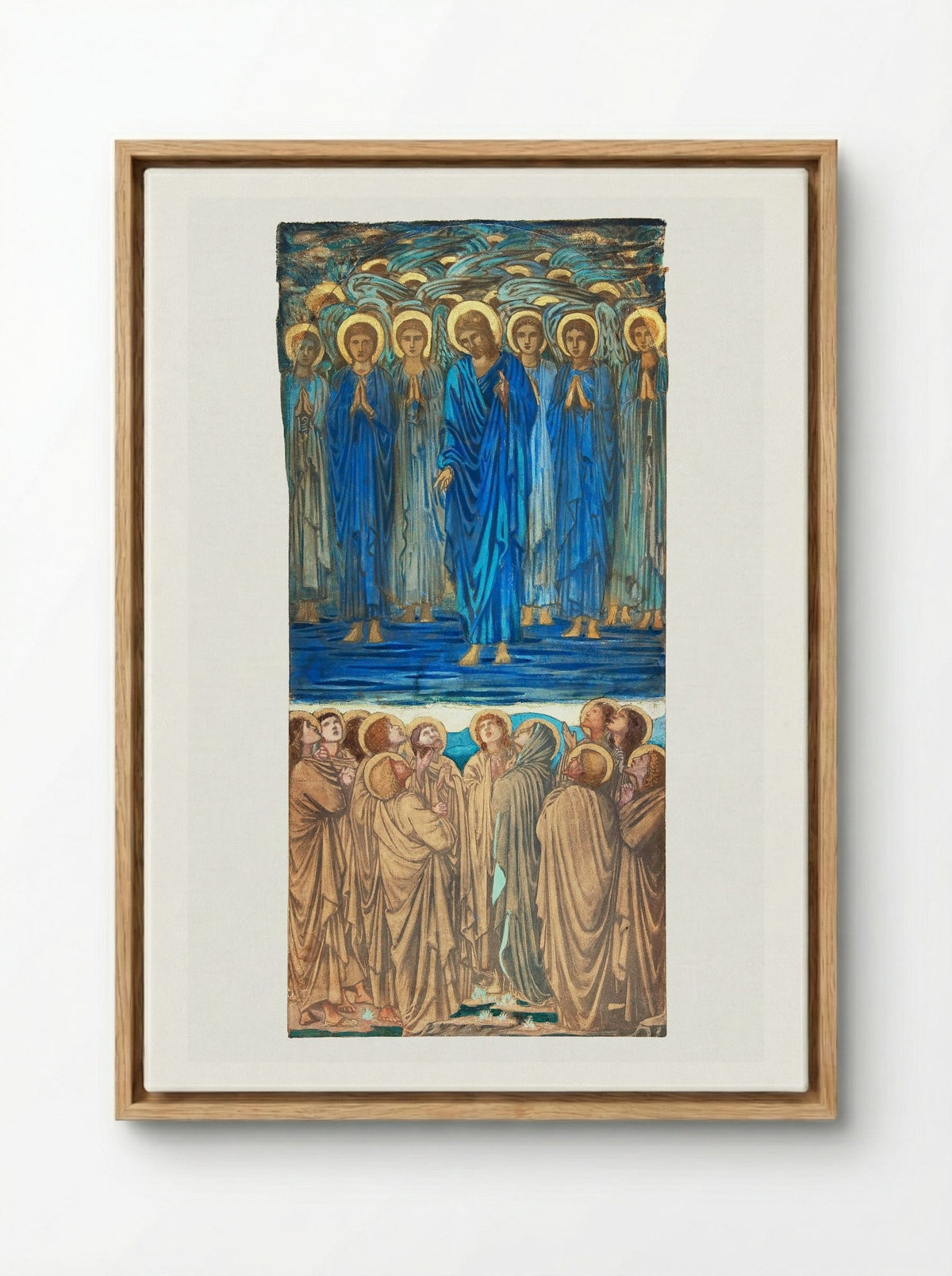 Study for 'The Ascension of Christ' Stained-Glass Window - Edward Burne-Jones - Framed Canvas Wood