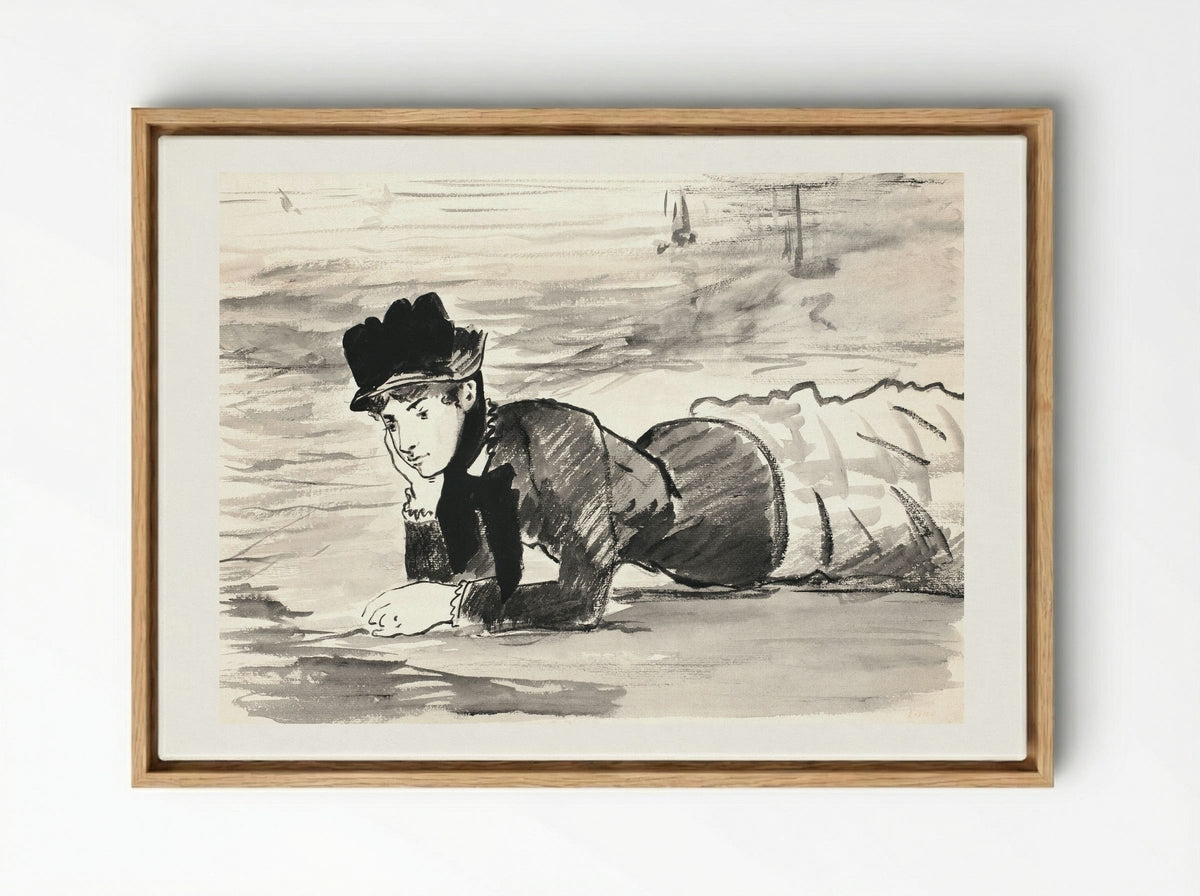 Annabel Lee - Édouard Manet - Framed Canvas Wood