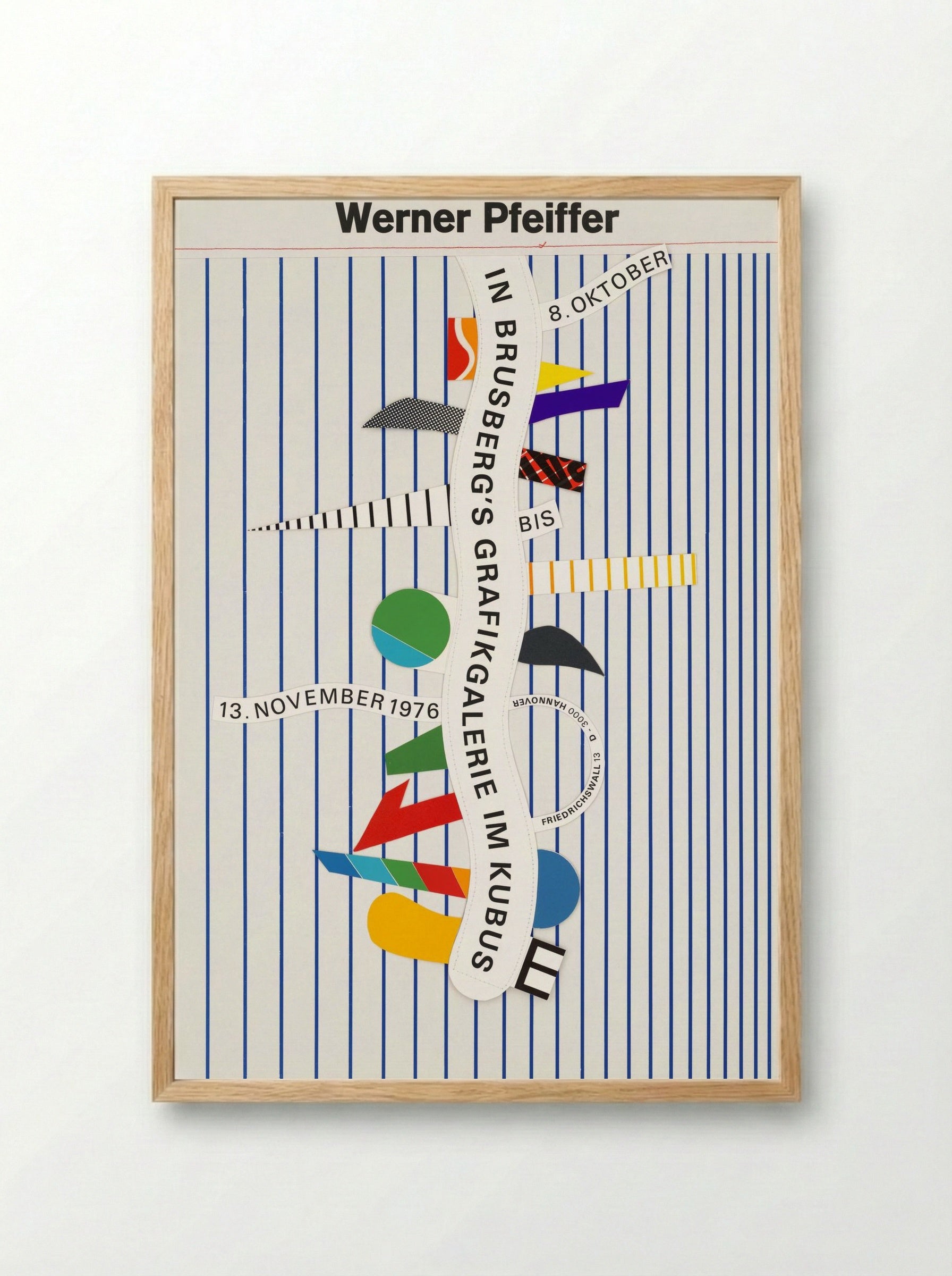 Exhibition in Brusberg's Grafikgalerie im Kubus - Werner Pfeiffer - Framed Print Wood