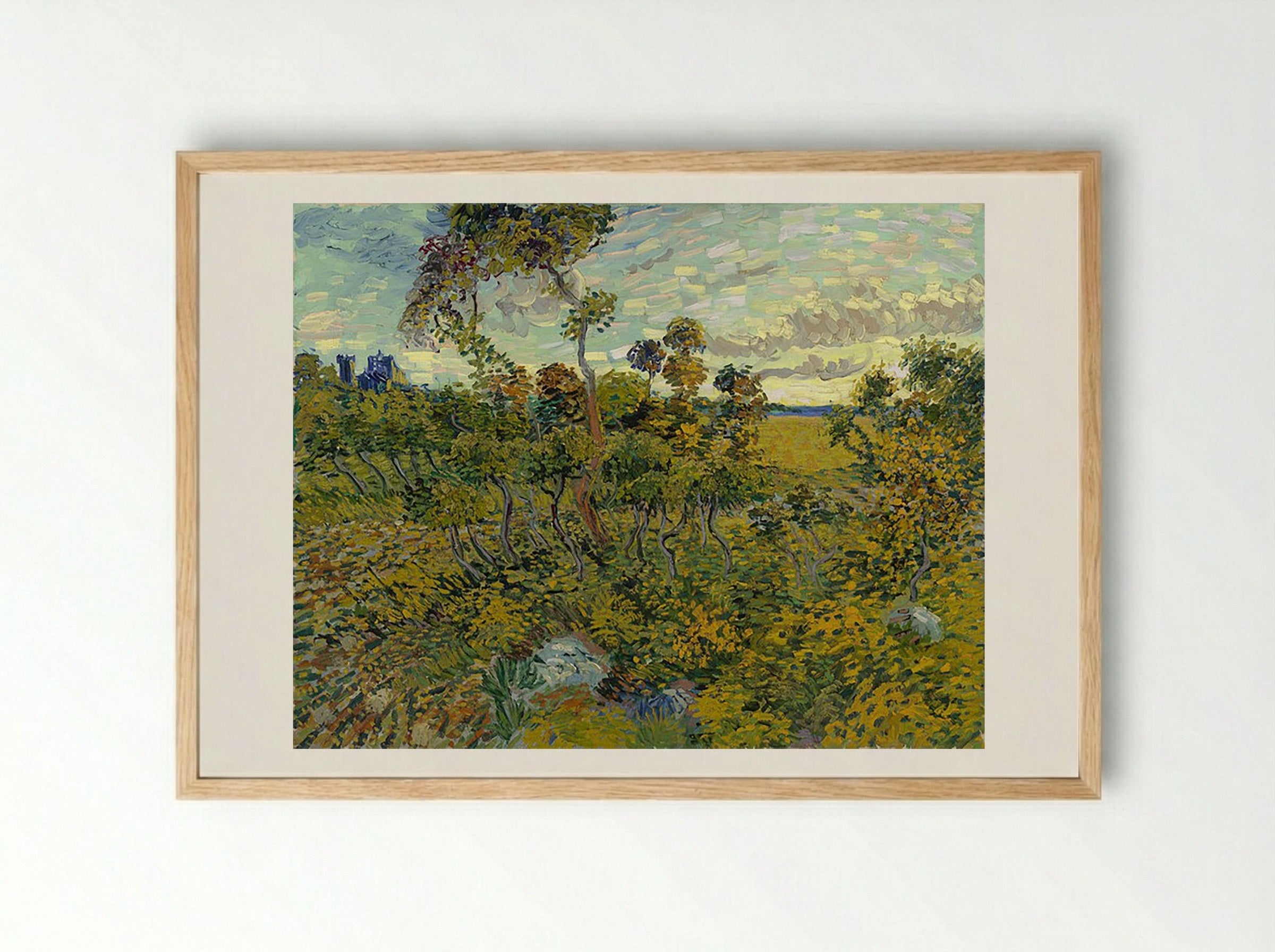 Sunset at Montmajour - Vincent van Gogh - Framed Print Wood