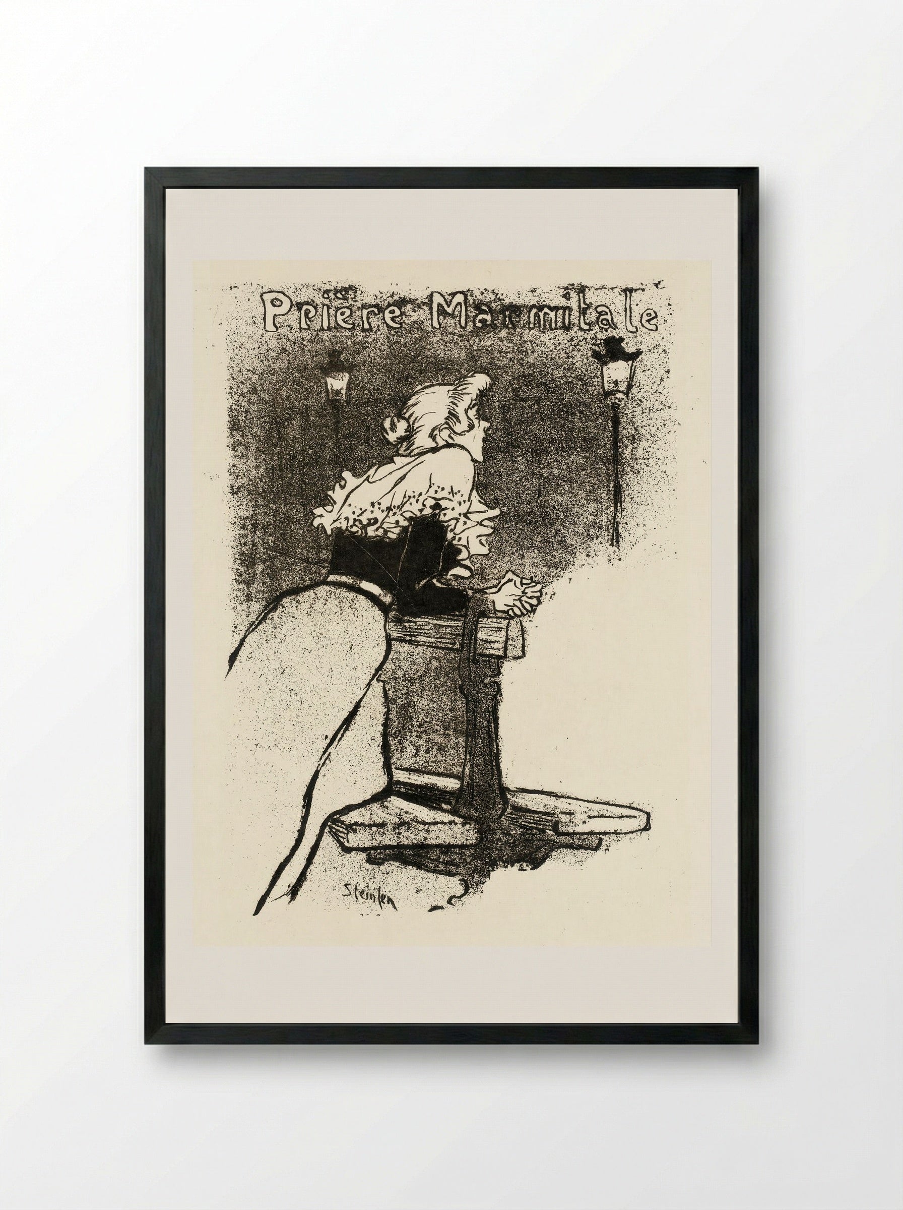 Prière Marmitale - Théophile Alexandre Steinlen - Framed Print Black