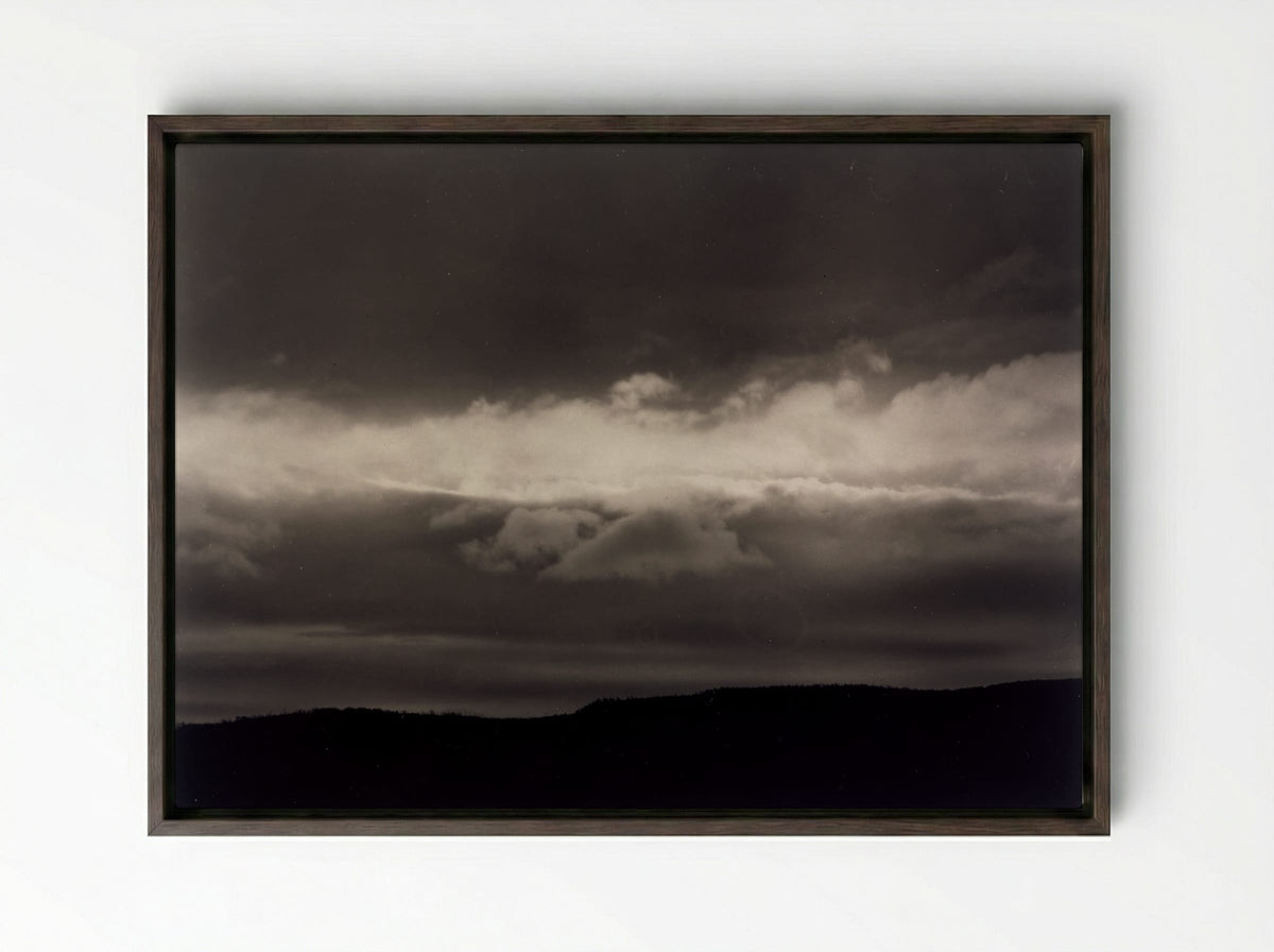 Lake George - Alfred Stieglitz - Framed Canvas Dark Wood