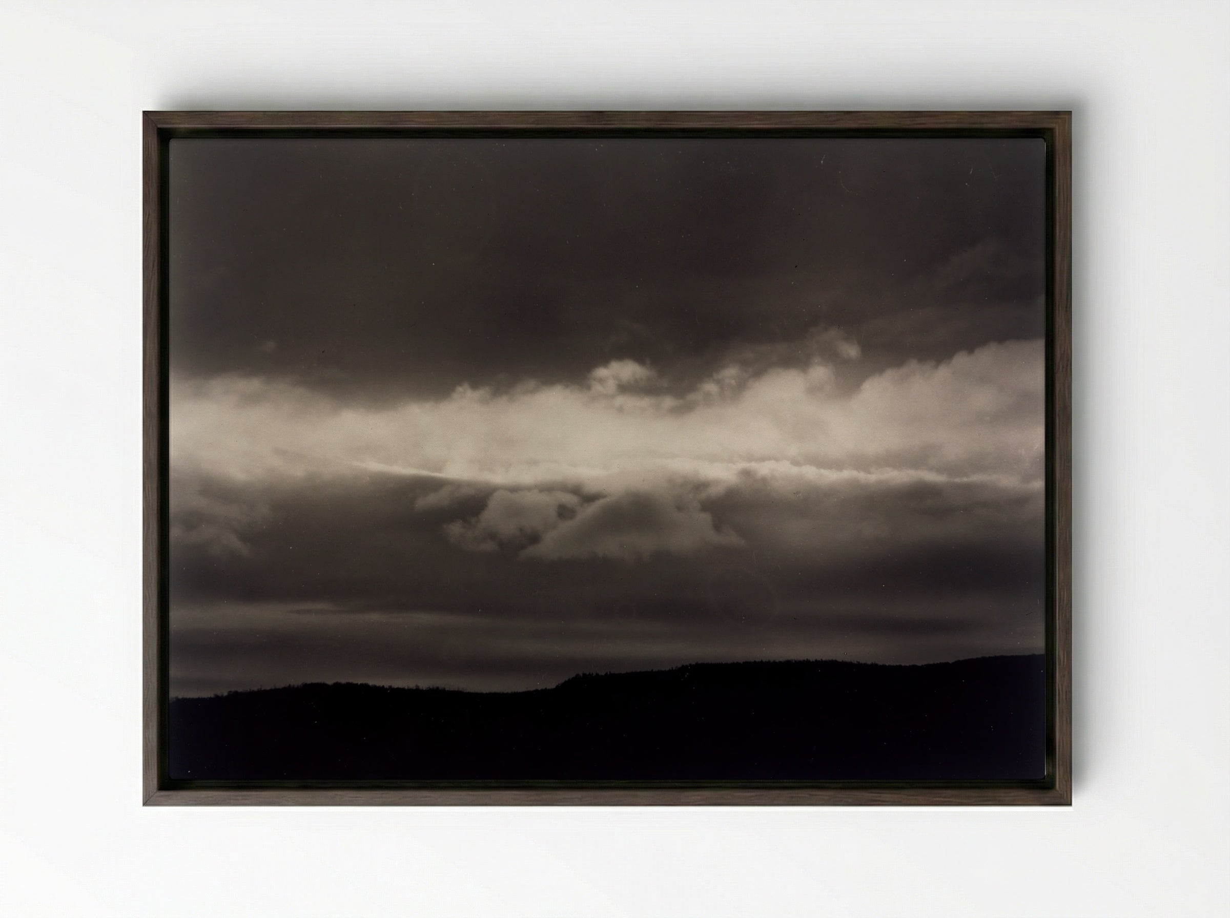 Lake George - Alfred Stieglitz - Framed Canvas Dark Wood
