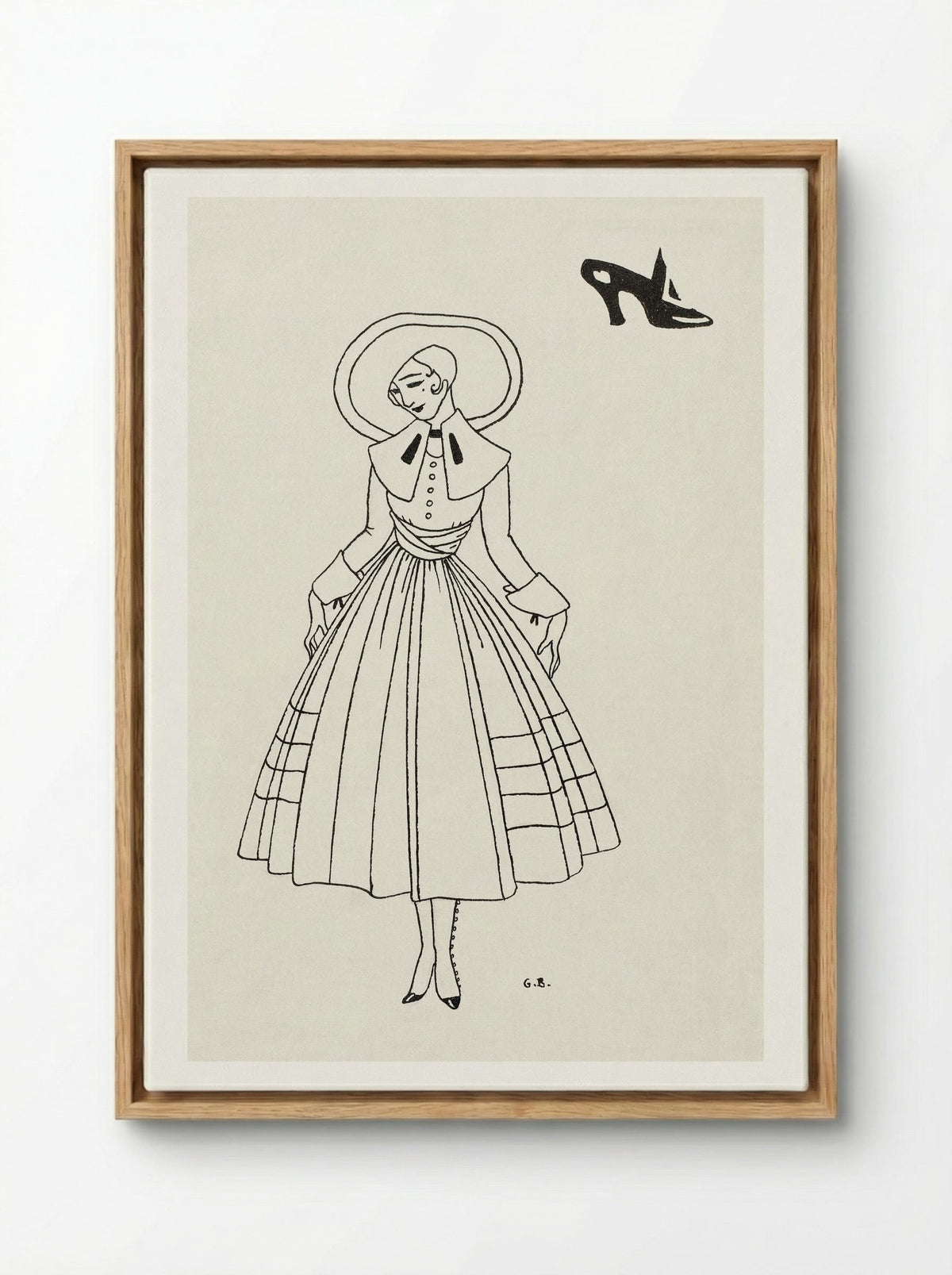 No. 8, 9, p. 26 from Gazette du Bon Ton - George Barbier - Framed Canvas Wood