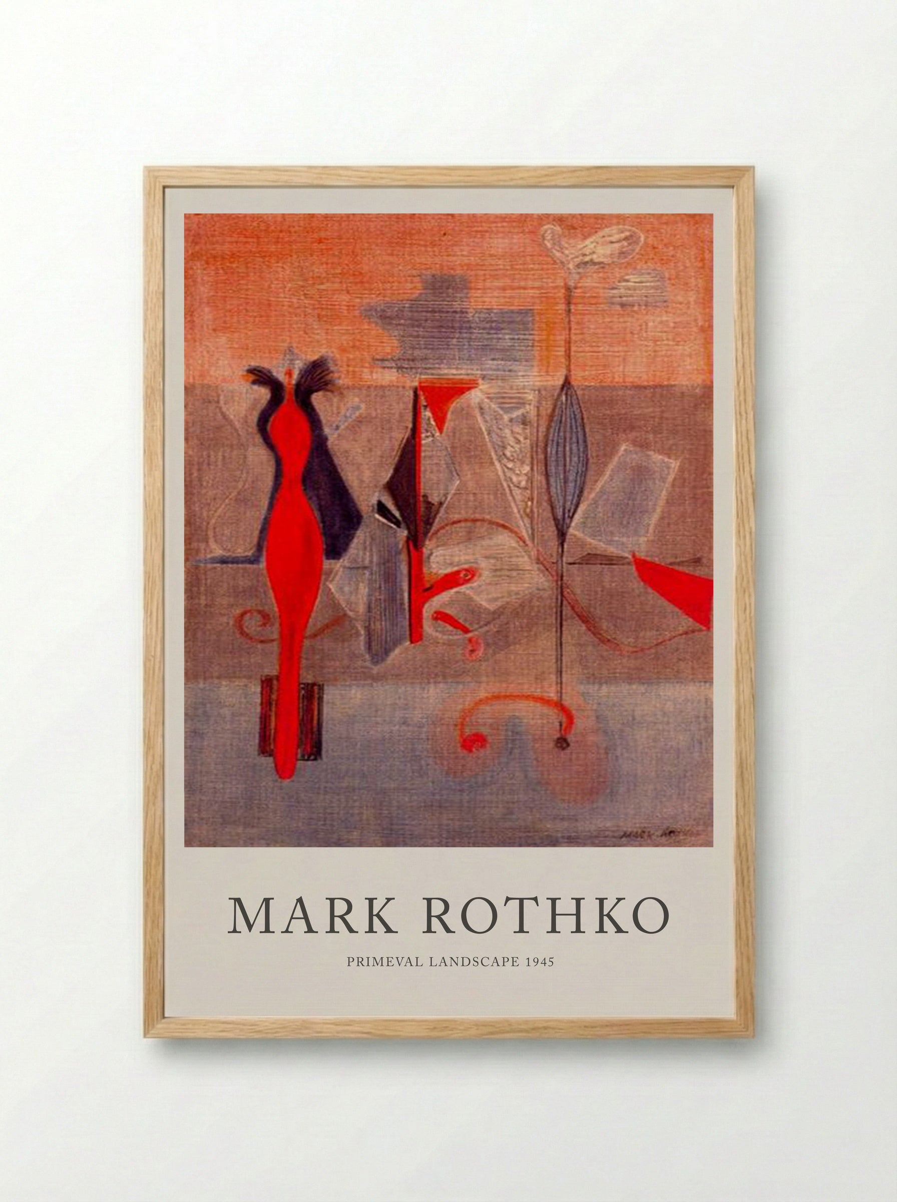 Primeval Landscape - Mark Rothko - Framed Print Wood