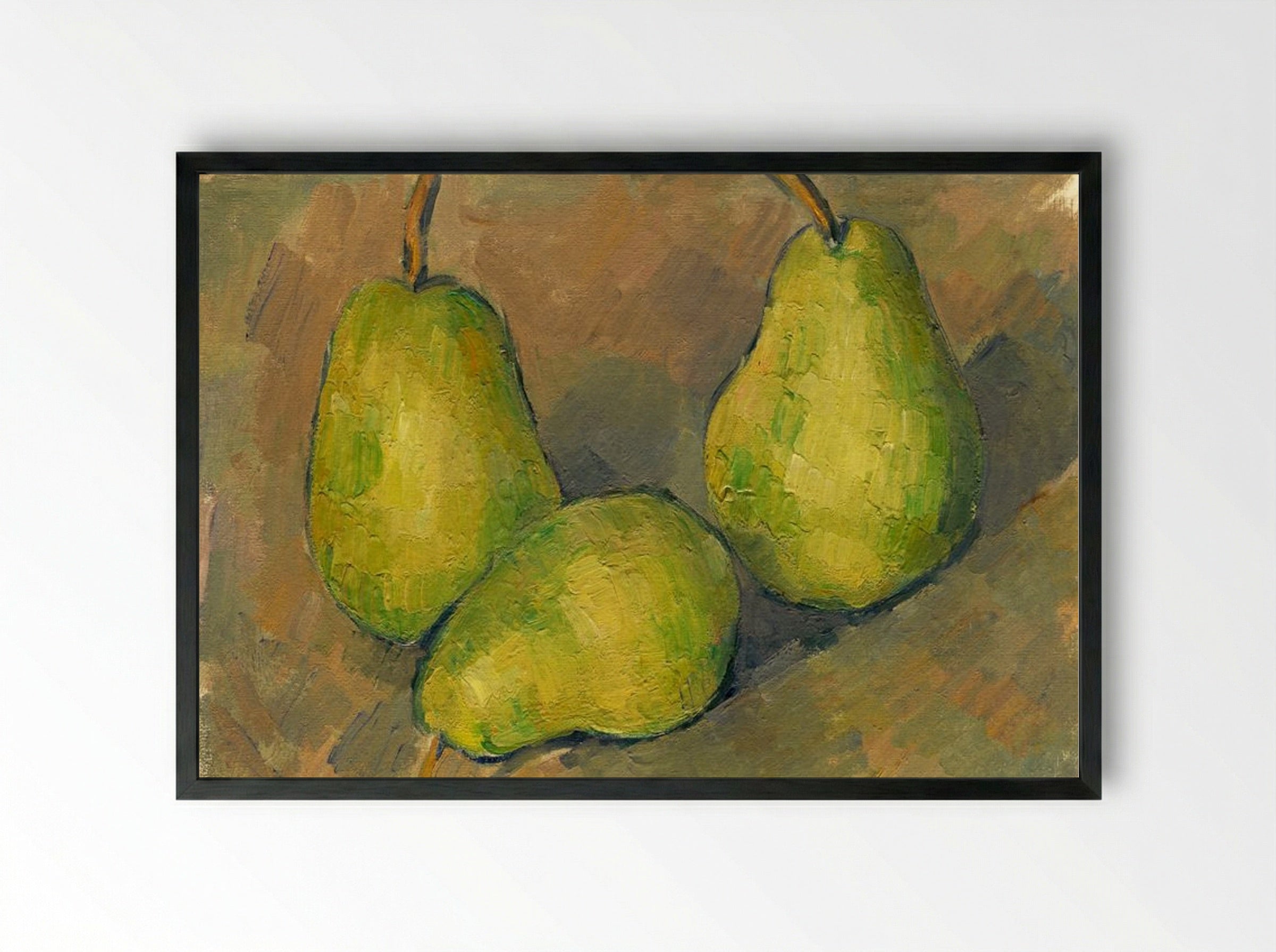 Three Pears - Paul Cézanne - Framed Print Black