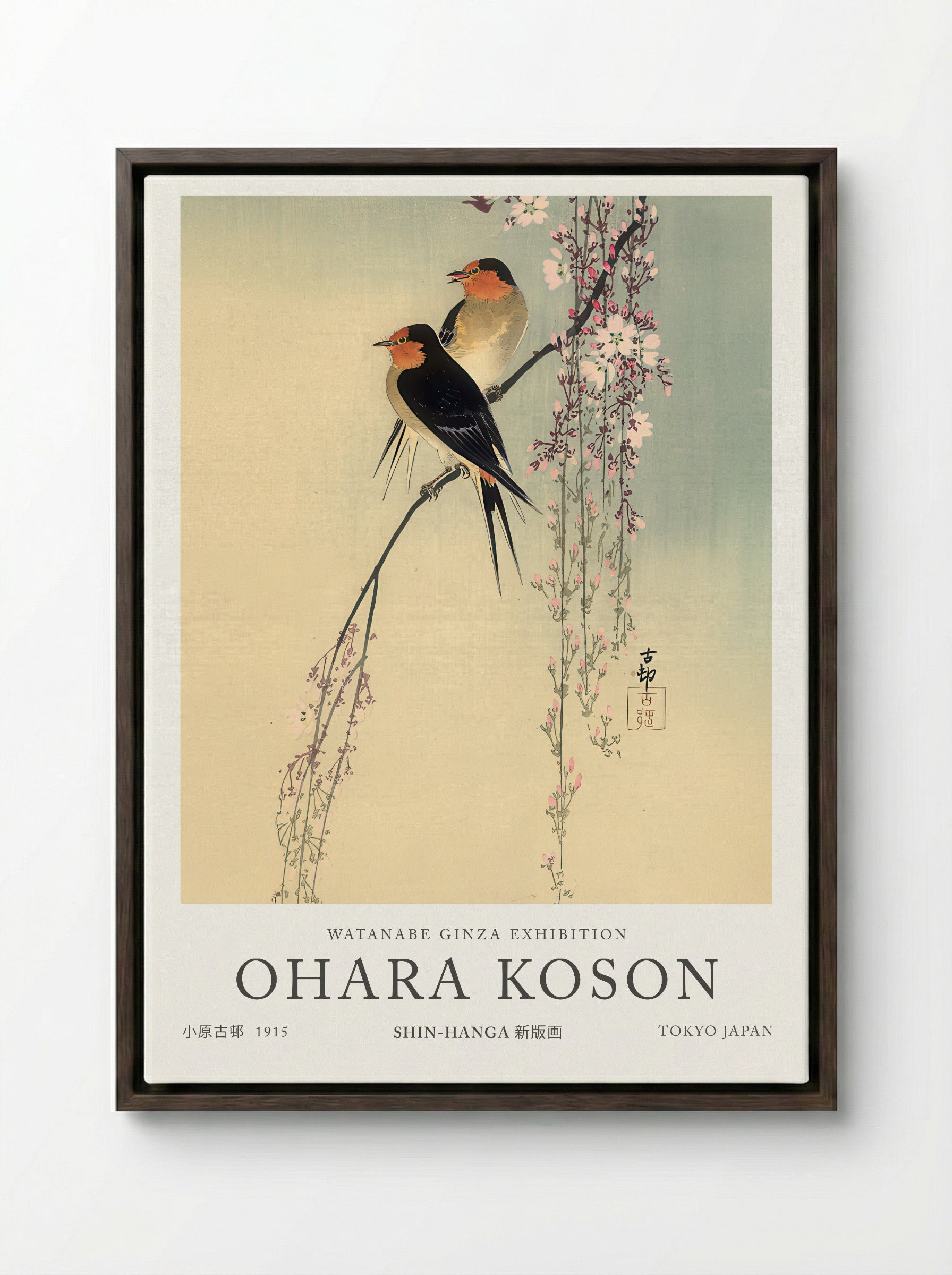 Swallows With Cherry Blossom - Ohara Koson