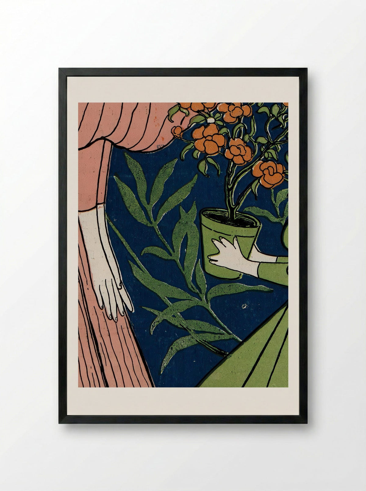 Umschlag der Kunst- und Literaturzeitschrift Jugend - Hans Thoma - Framed Print Black