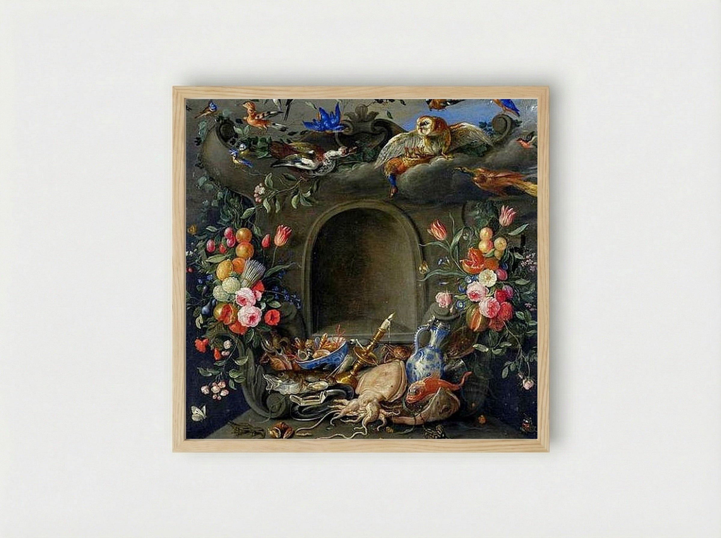 The Four Elements - Jan van Kessel the Elder - Framed Print Wood