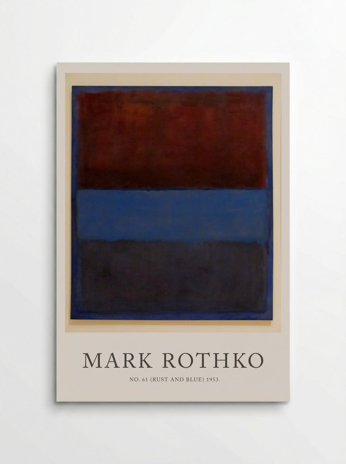No. 61 (Rust and Blue) - Mark Rothko - Poster