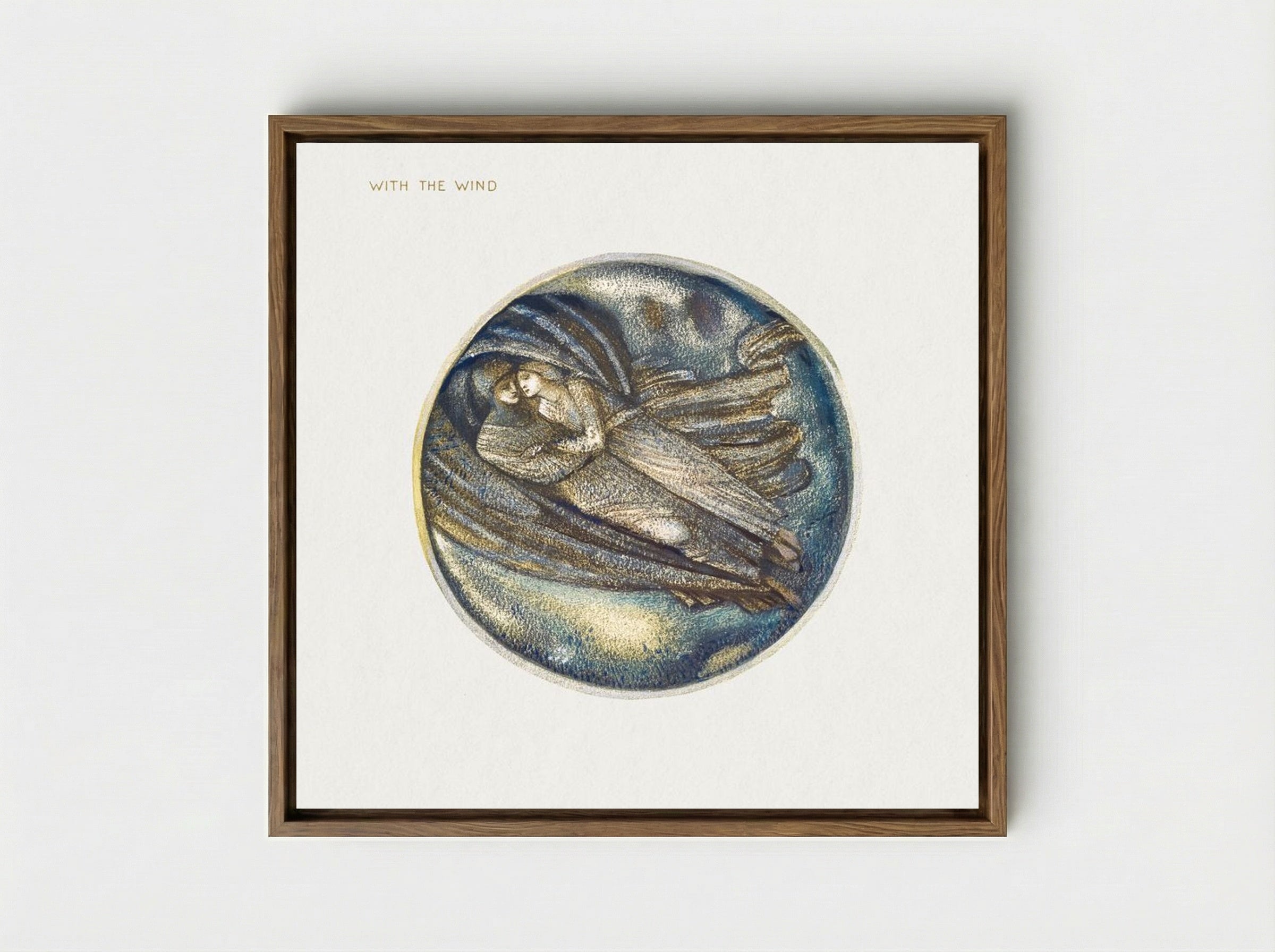 With the Wind, from The Flower Book - Edward Burne-Jones - Framed Canvas Wood