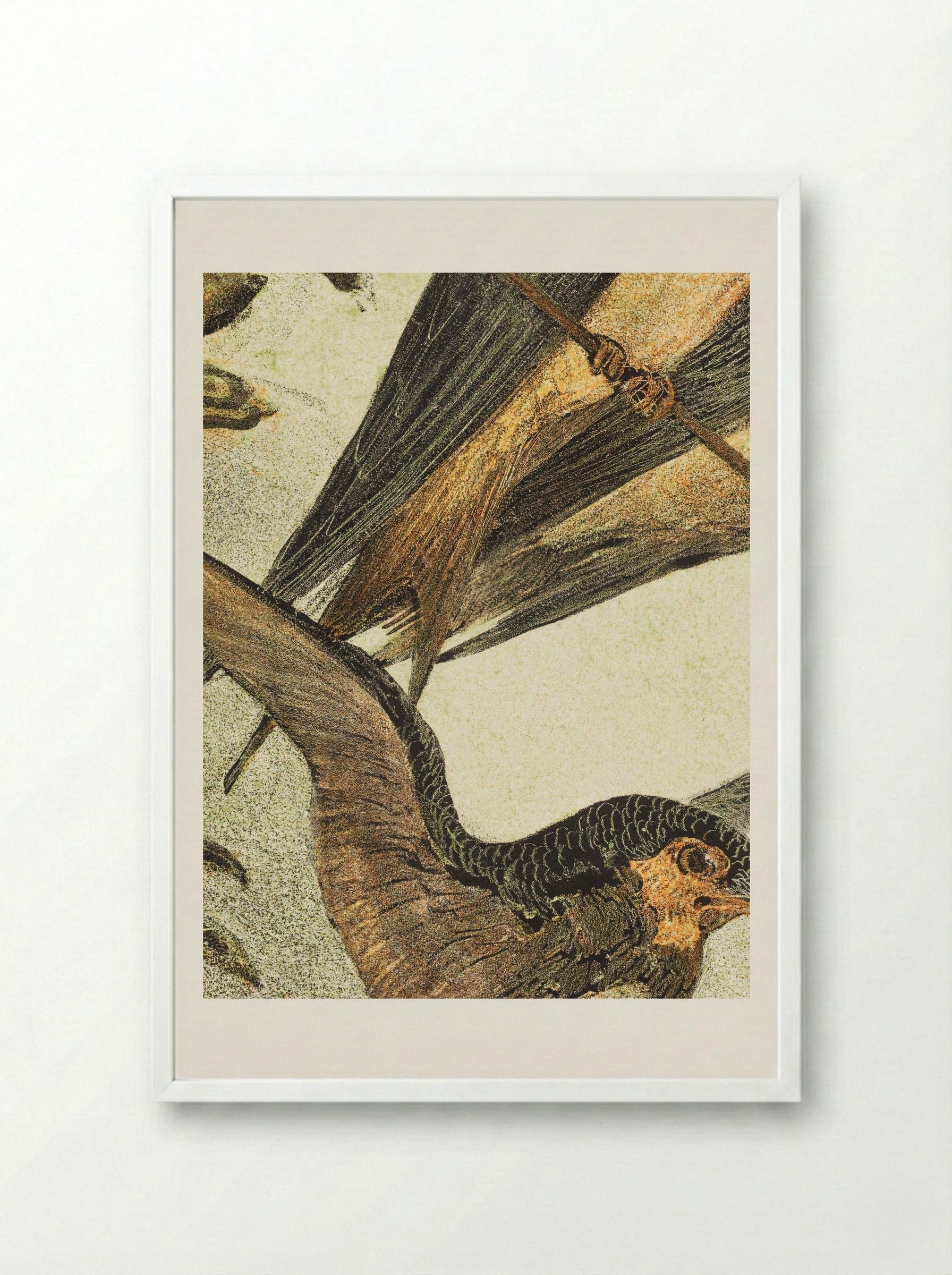 Drie zwaluwen (Three Swallows) - Theo van Hoytema - Framed Print White