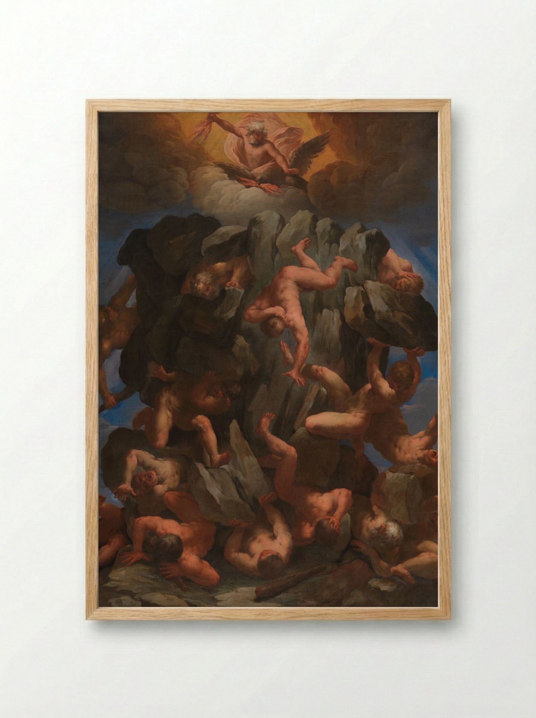 The Fall of the Giants - Guido Reni - Framed Print Wood