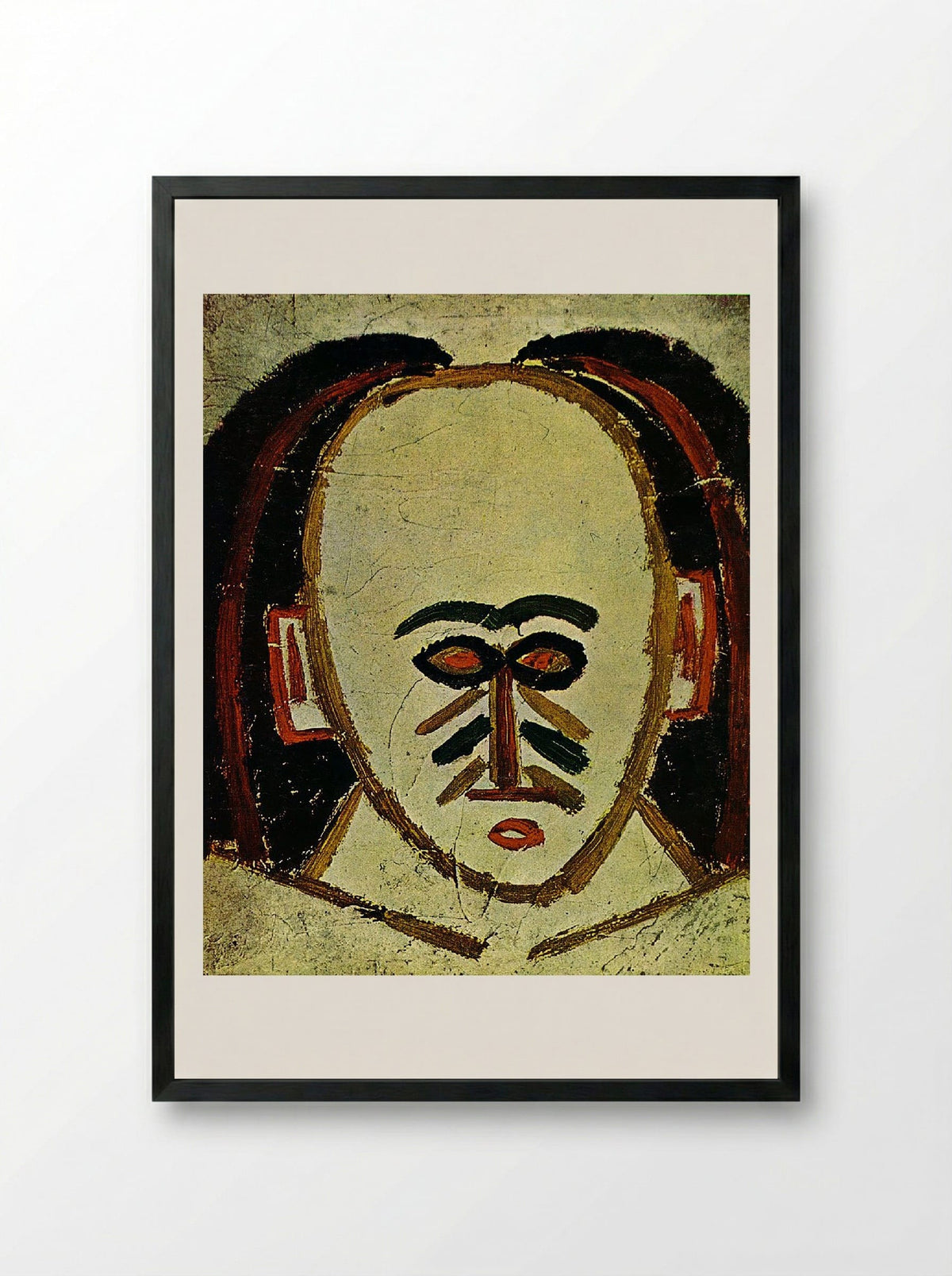 Head of a Man - Alexej von Jawlensky - Framed Print Black