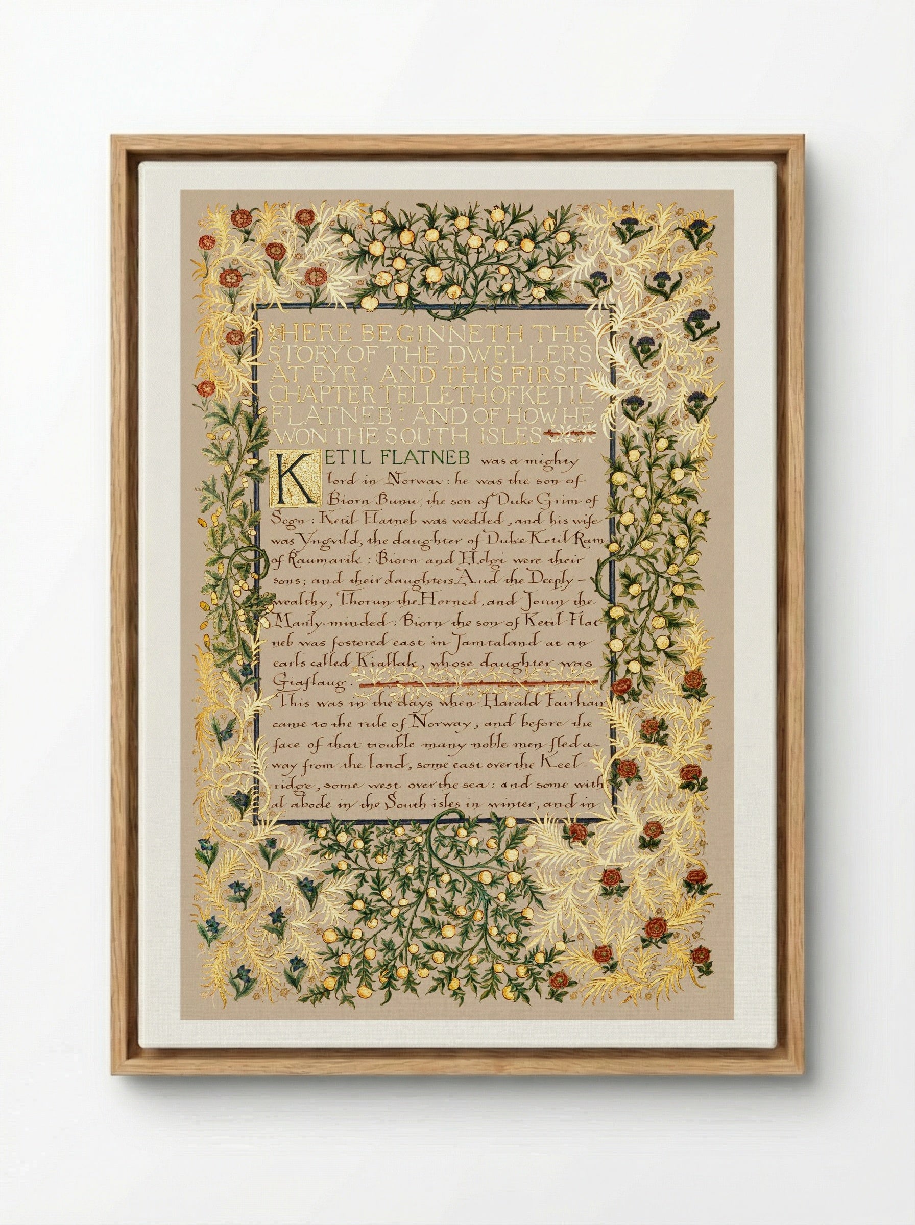 The Story of the Dwellers at Eyr - William Morris - Framed Canvas Wood