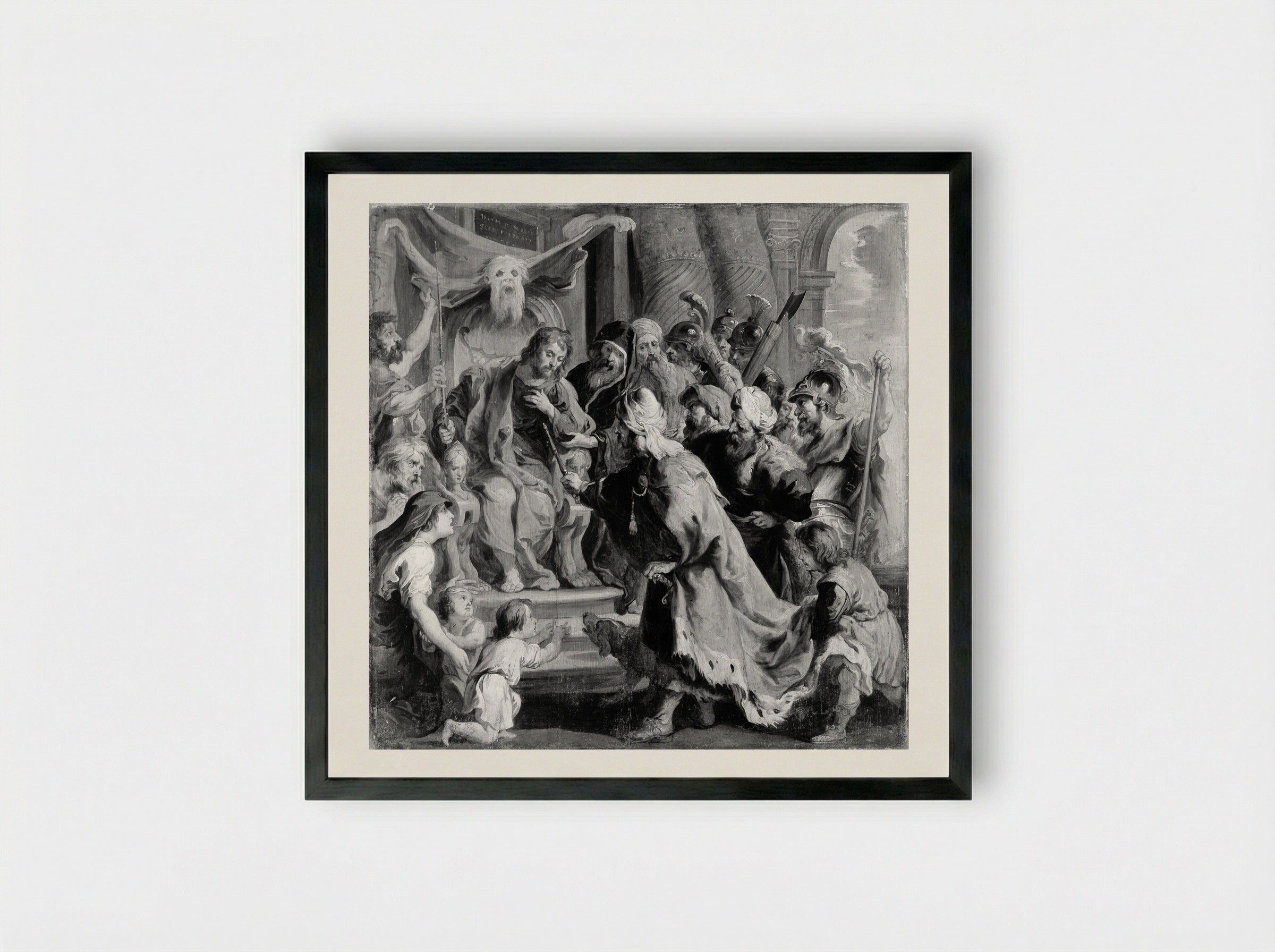 Cambyses Appointing Otanes Judge - Peter Paul Rubens - Framed Print Black