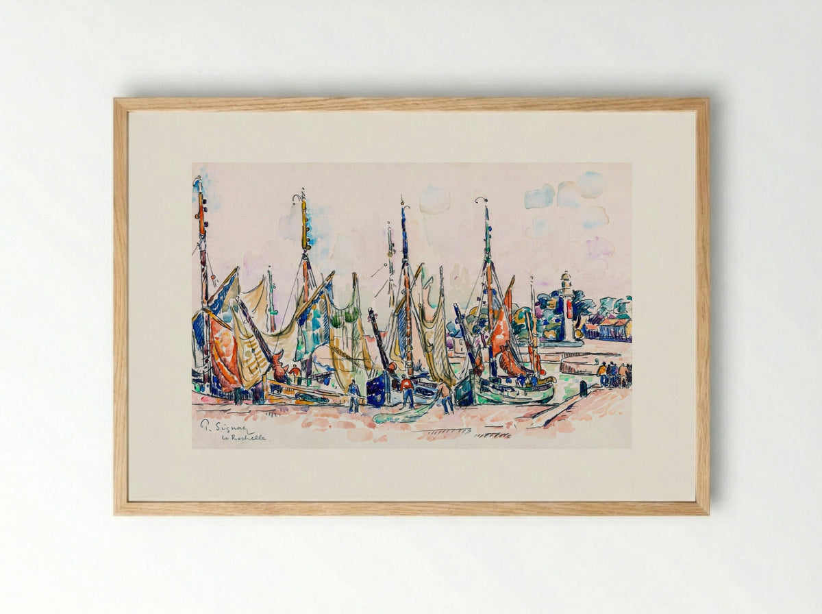 La Rochelle - Paul Signac - Framed Print Wood