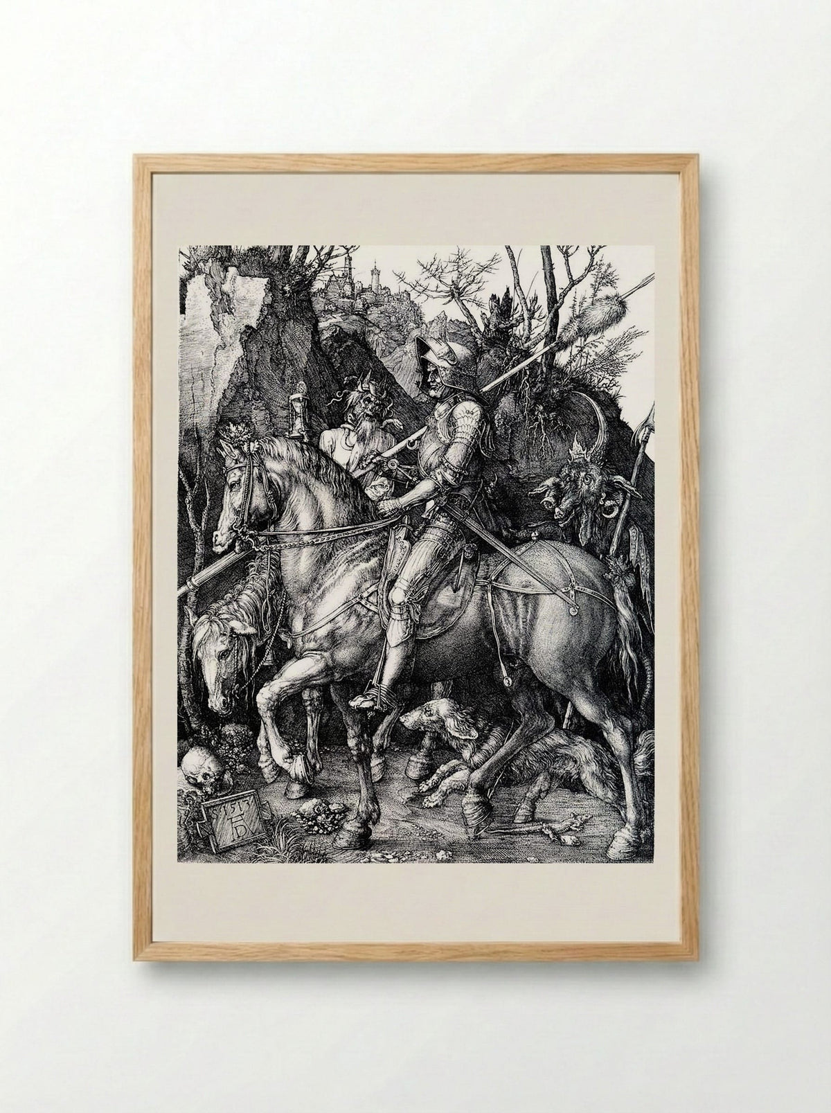 The Knight, Death and the Devil - Albrecht Dürer - Framed Print Wood