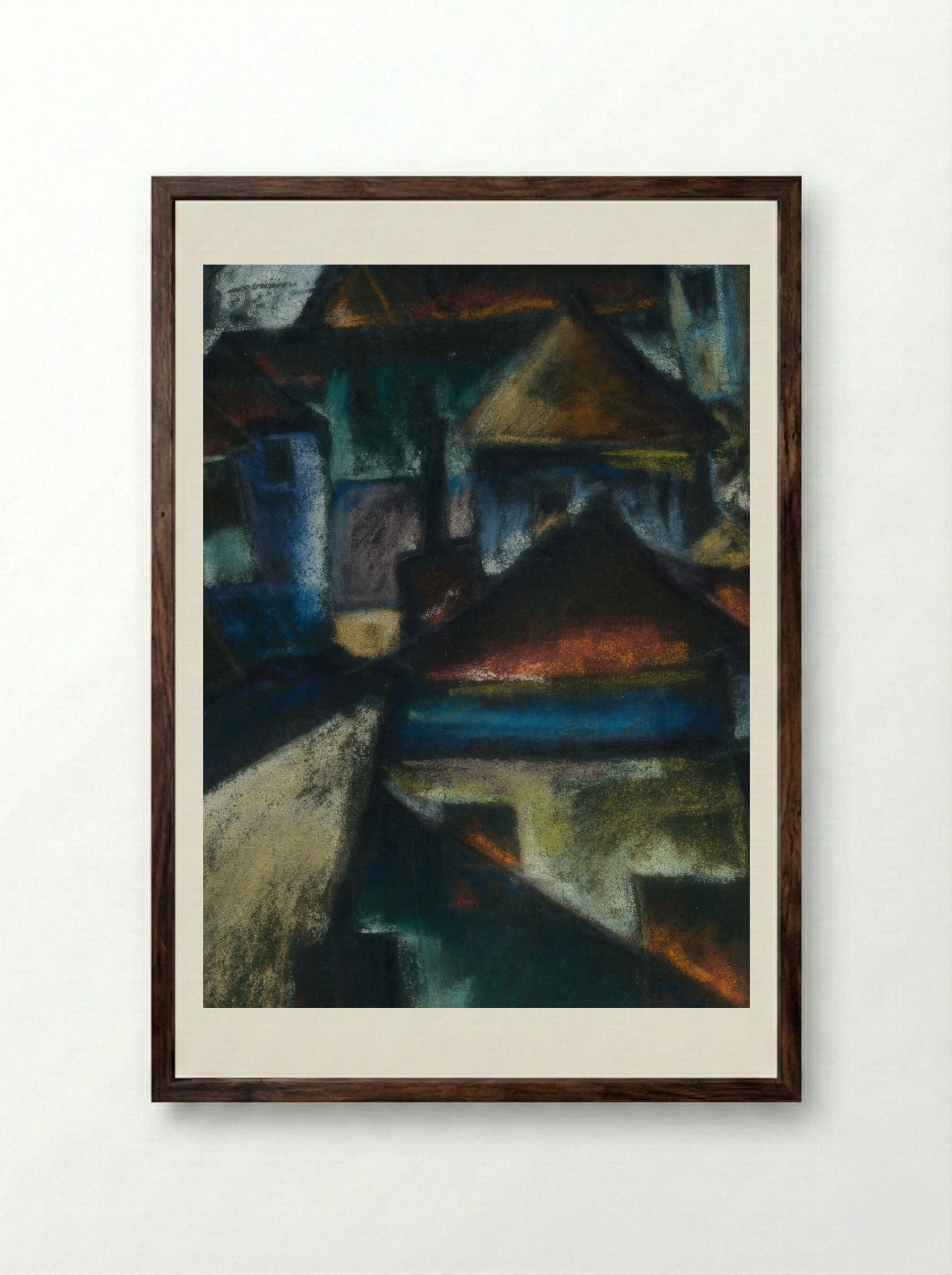 In Suburbs - Konstantin Bauer - Framed Print Dark Wood