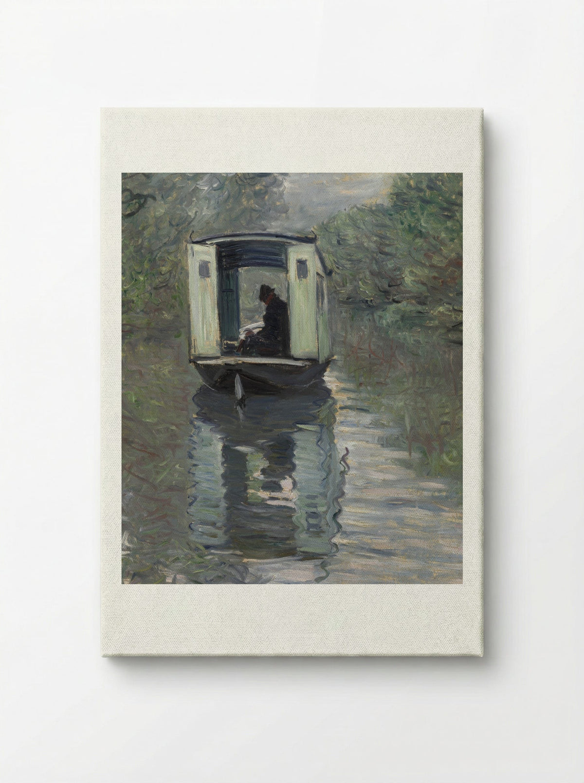The Studio Boat (Le Bateau-atelier) - Claude Monet - Canvas
