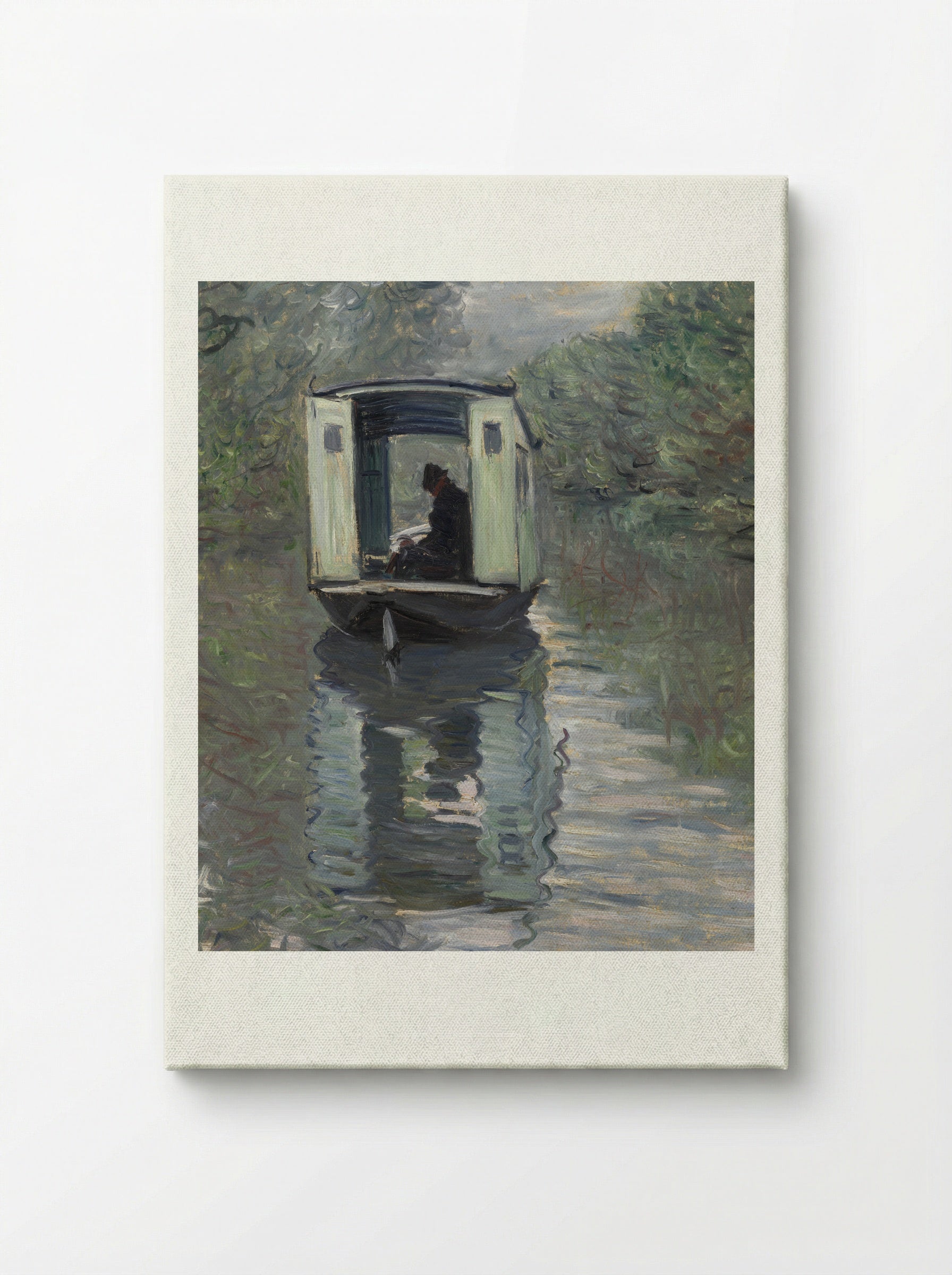The Studio Boat (Le Bateau-atelier) - Claude Monet - Canvas