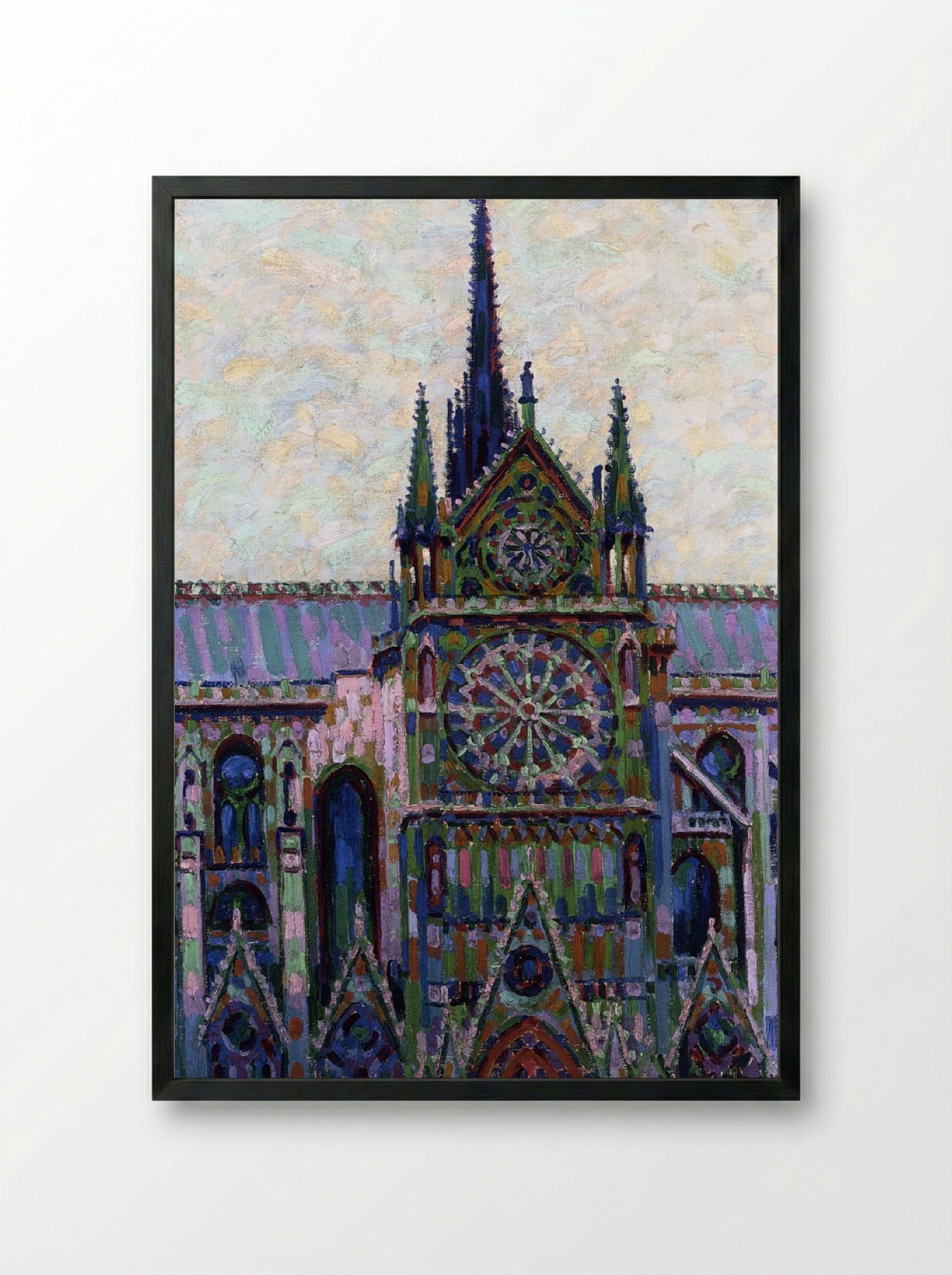 Notre Dame de Paris - Auguste Herbin - Framed Print Black