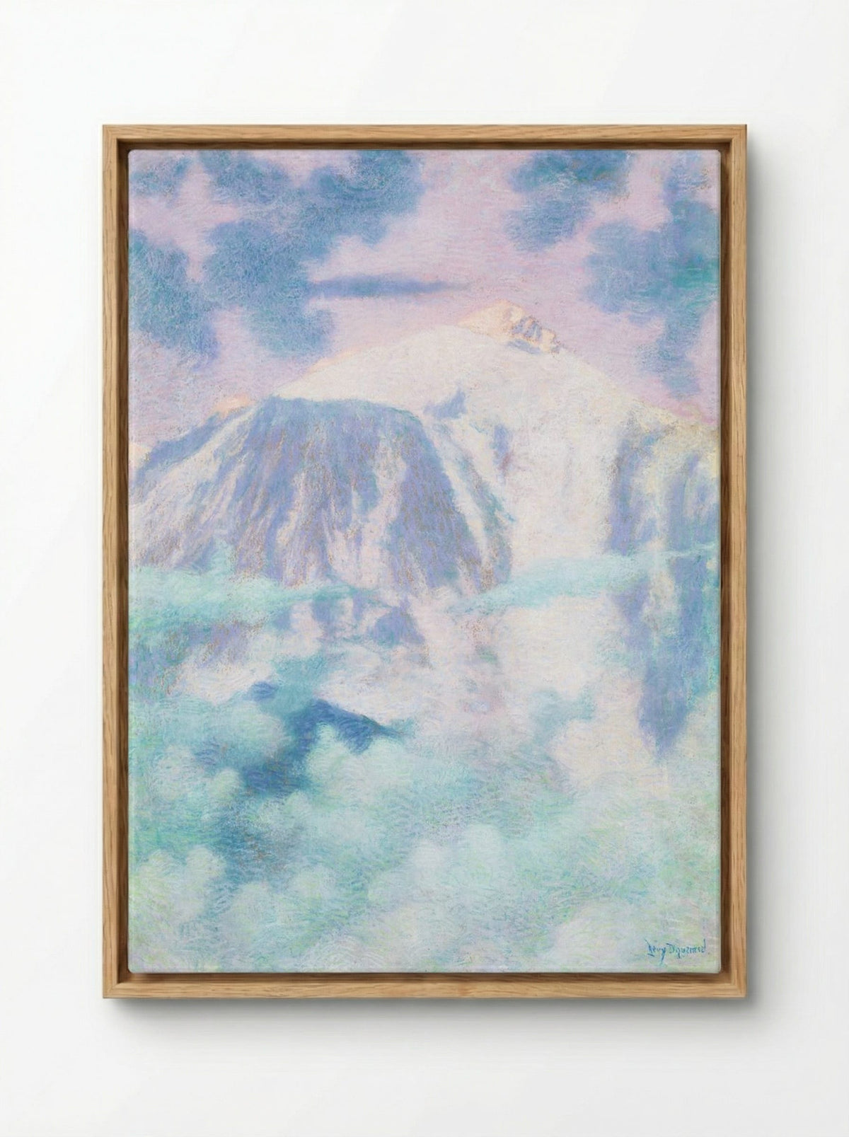Mountain Peak in Mist - Lévy-Dhurmer - Framed Canvas Wood