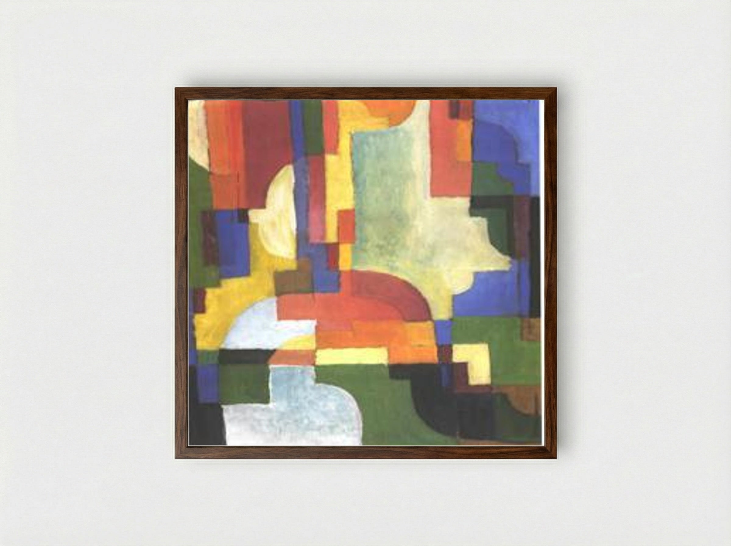 Colourful Shapes - August Macke - Framed Print Dark Wood