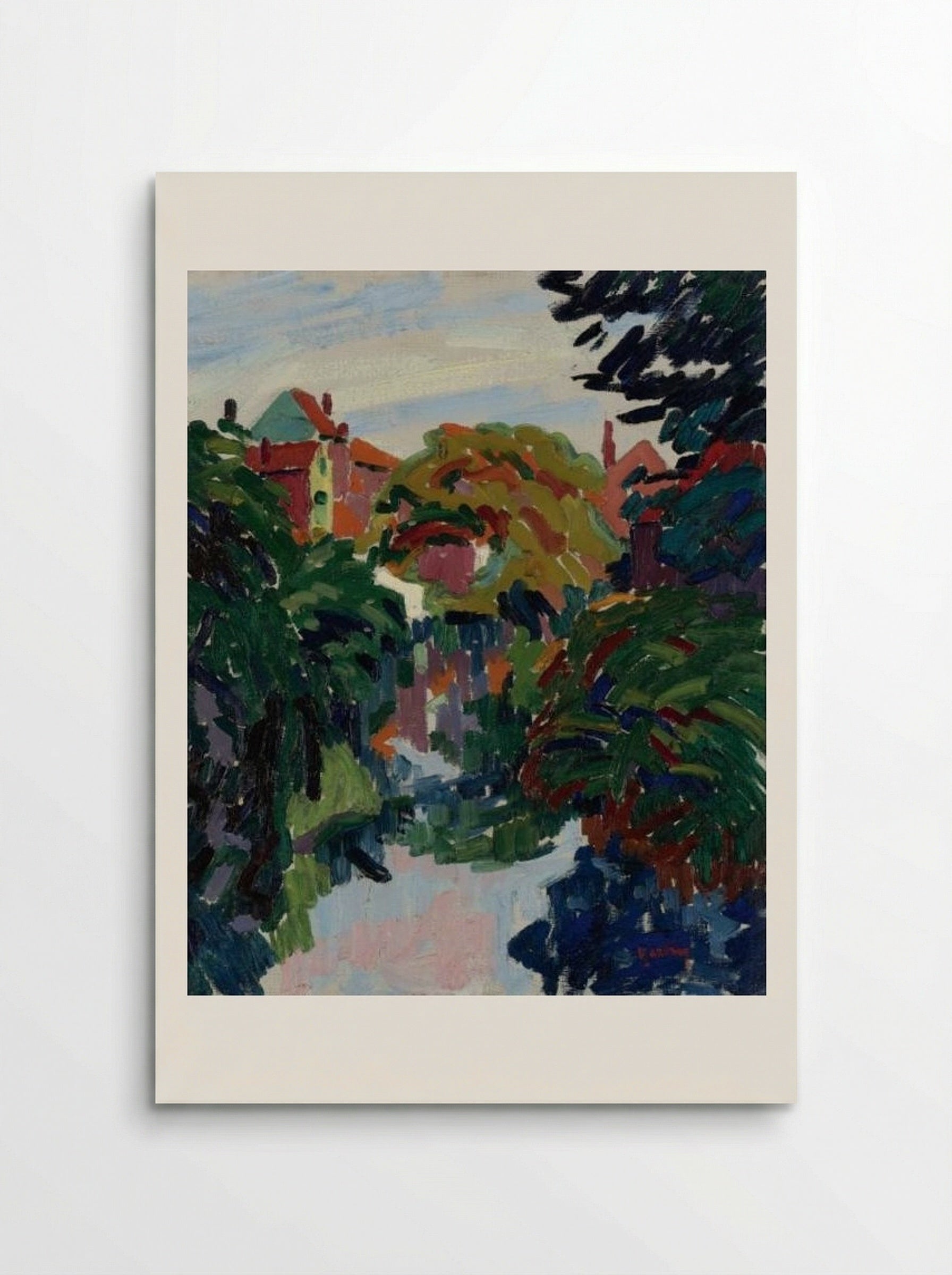 House at the Water - Auguste Herbin - Poster