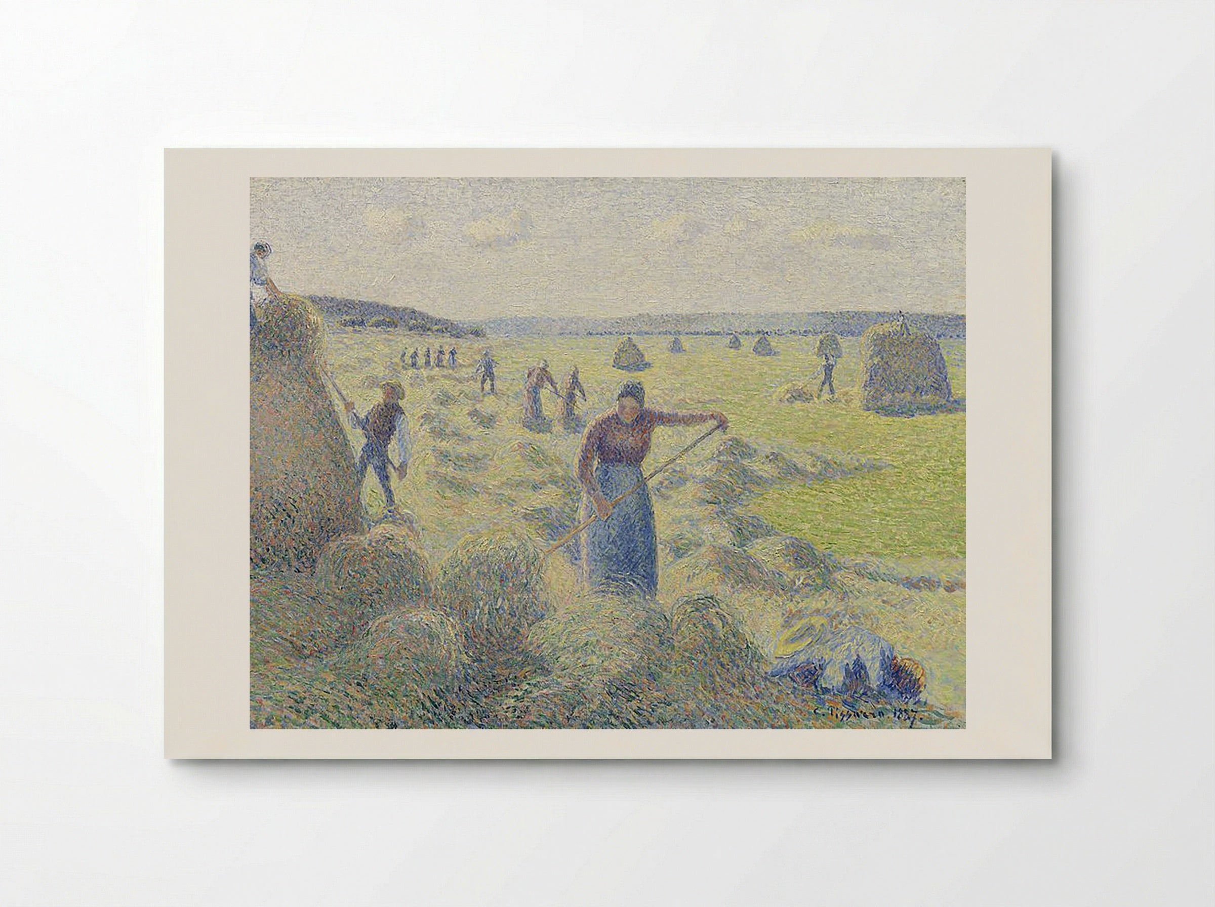 The Harvest of Hay in Eragny - Camille Pissarro - Poster