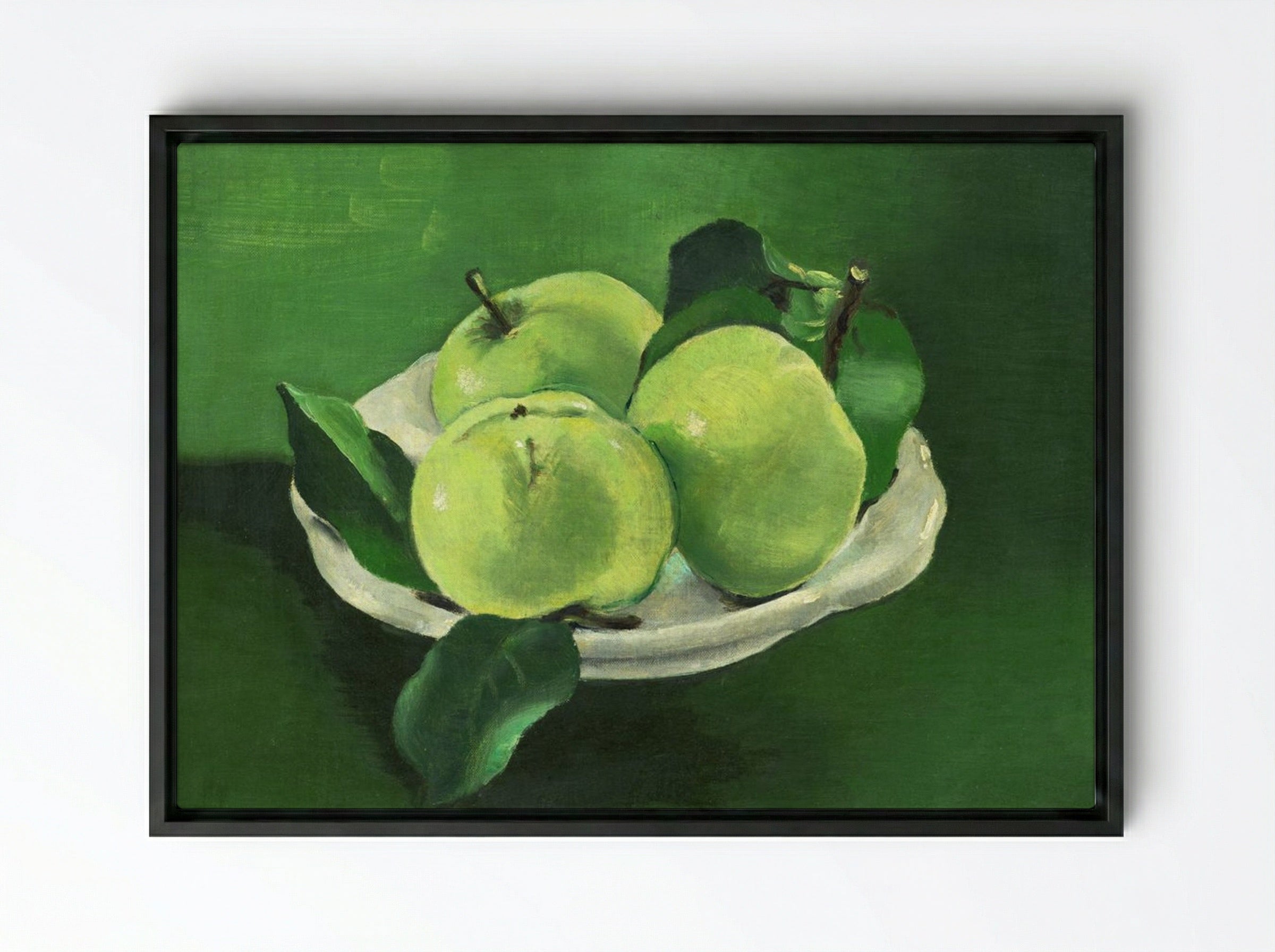 Still Life with Apples - Mikuláš Galanda - Framed Canvas Black