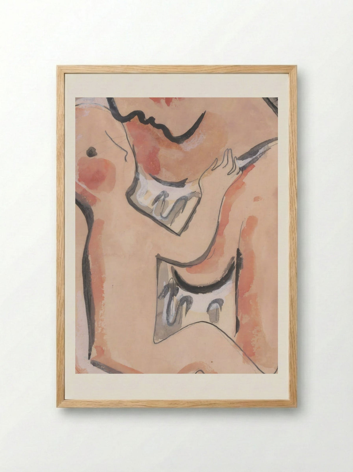 Mother with Child - Mikuláš Galanda - Framed Print Wood