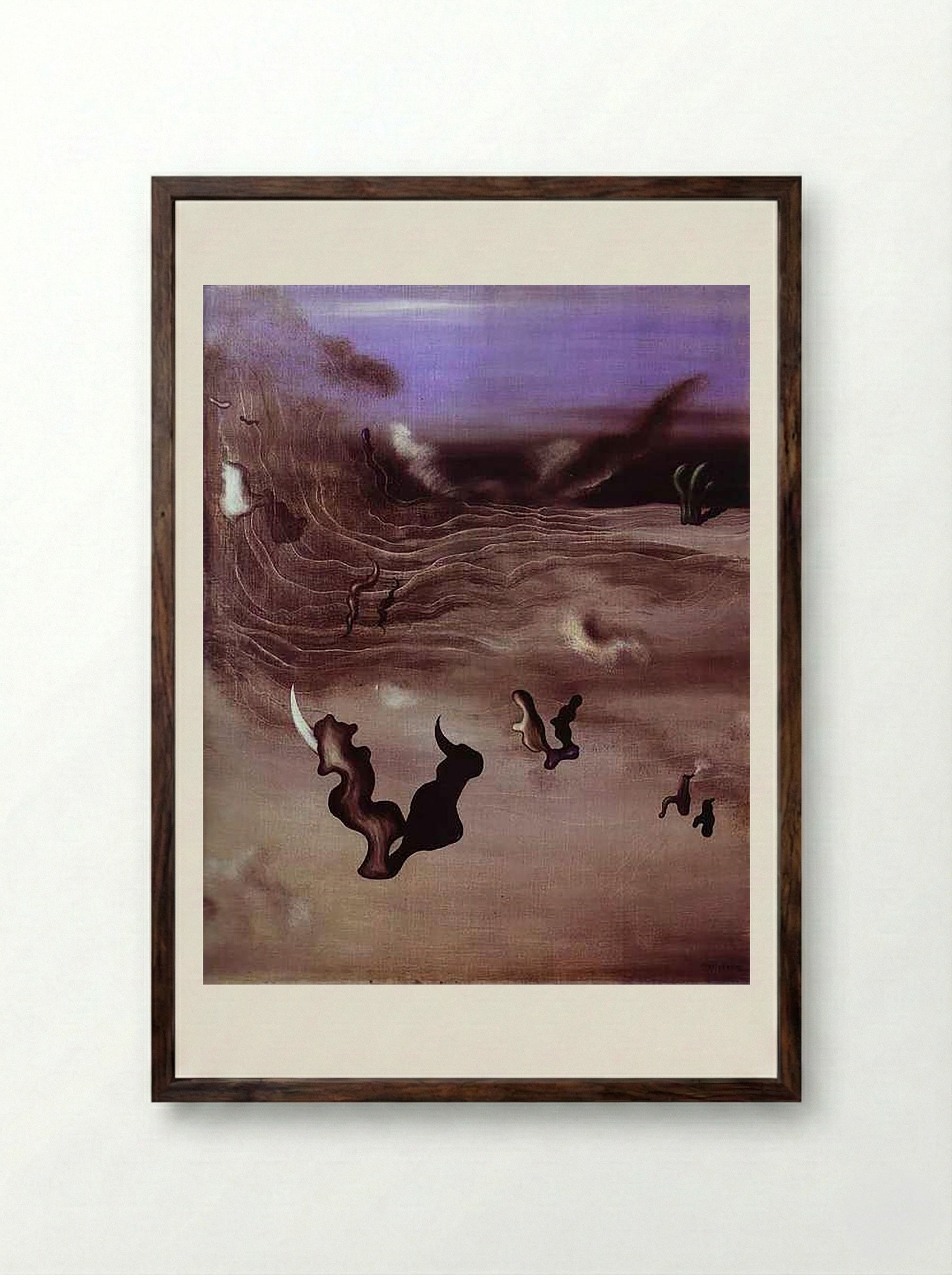 The Wind - Yves Tanguy - Framed Print Dark Wood