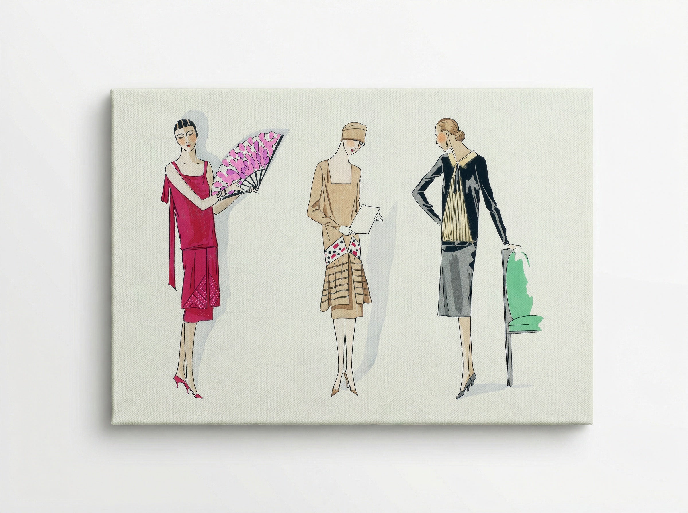 Three Dresses, 1926 - Bernard et Armand - Canvas