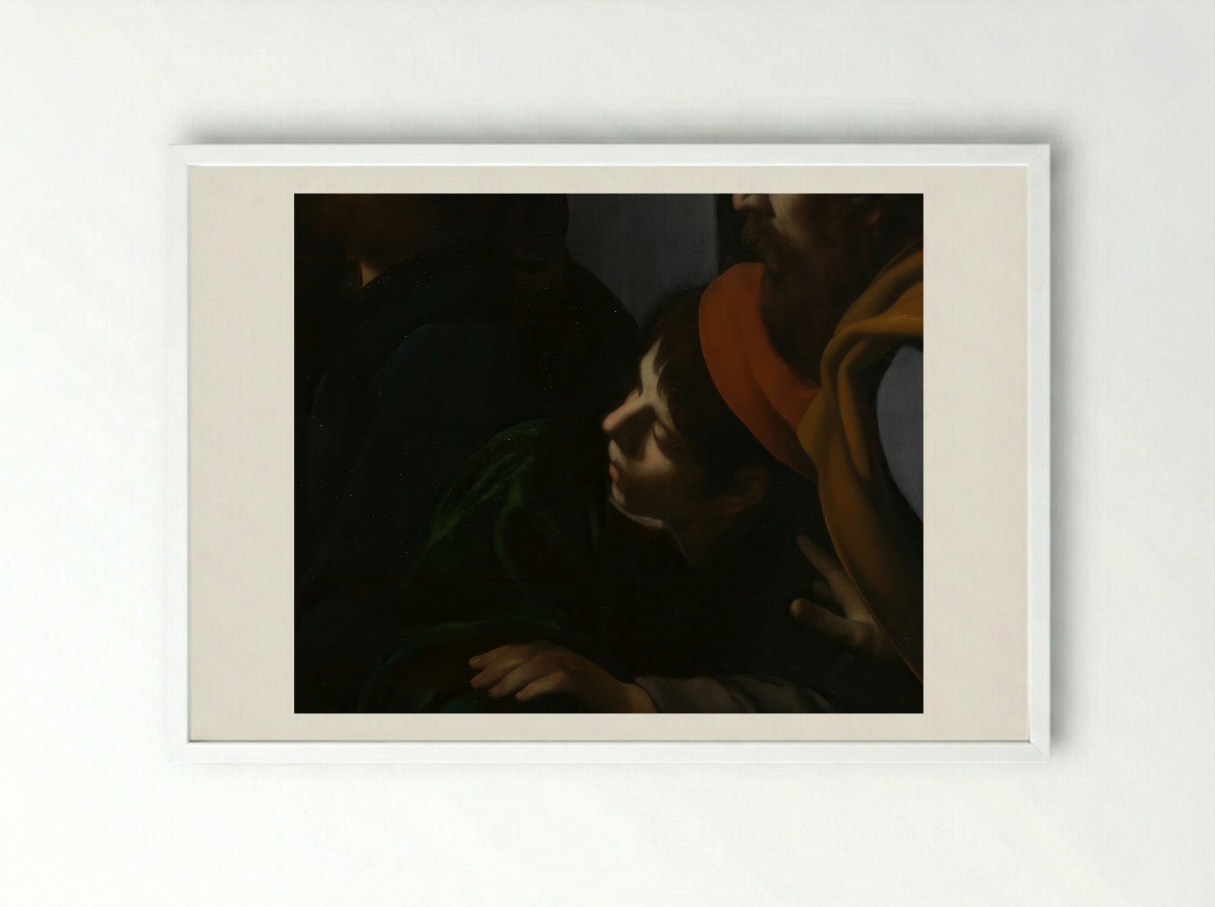 The Calling of Saint Matthew - Giovanni Battista Caracciolo - Framed Print White