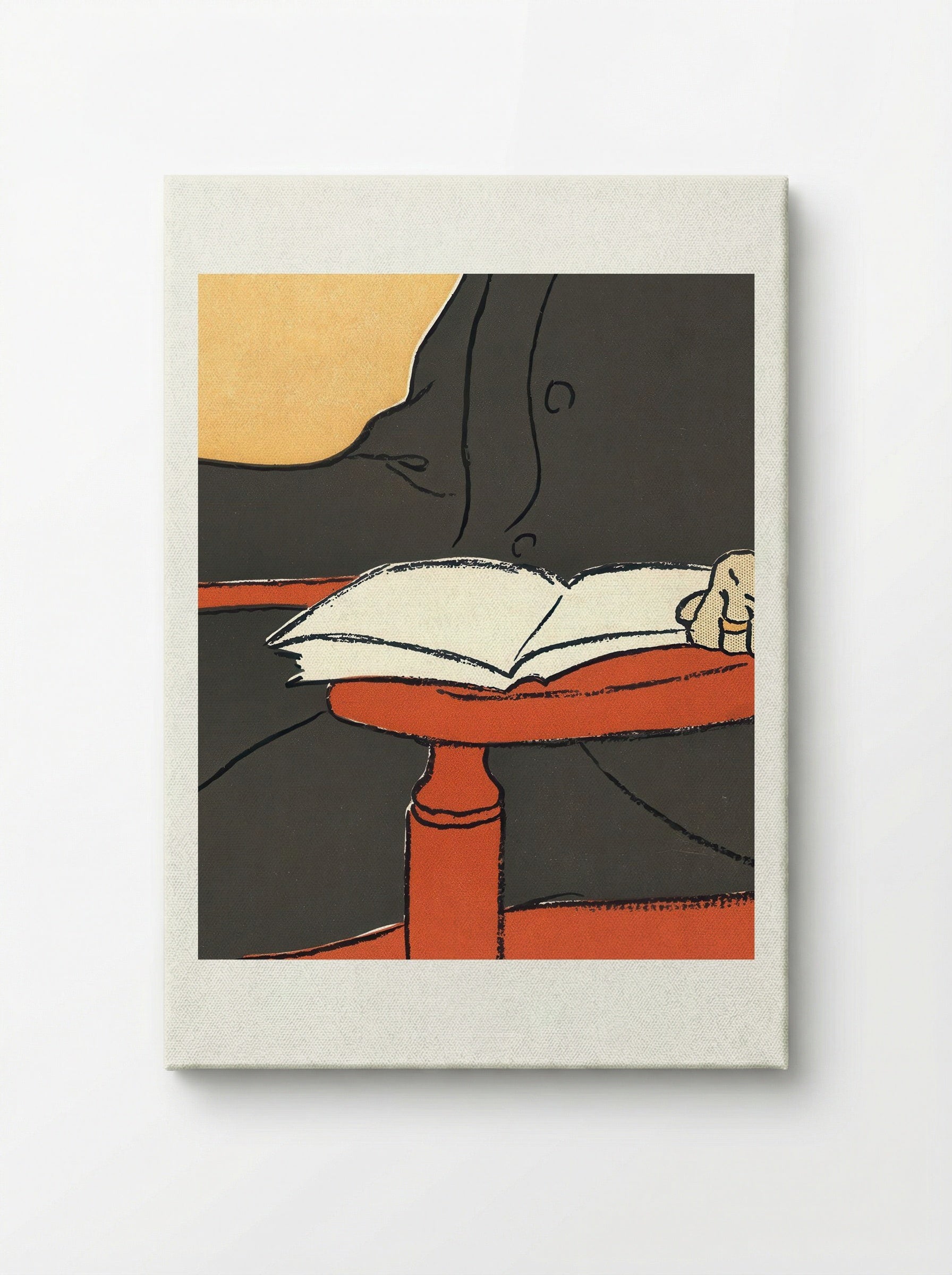 Man Reading in Armchair - Edward Penfield - Canvas