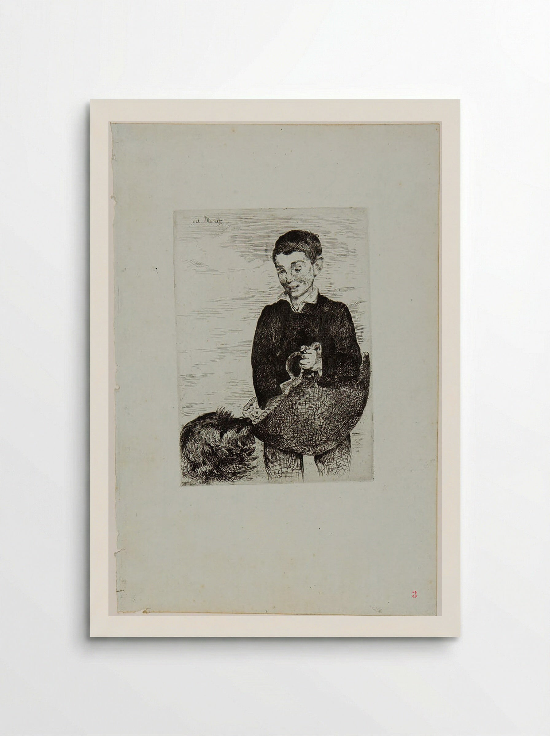 The Urchin (Boy with Dog) - Édouard Manet - Poster