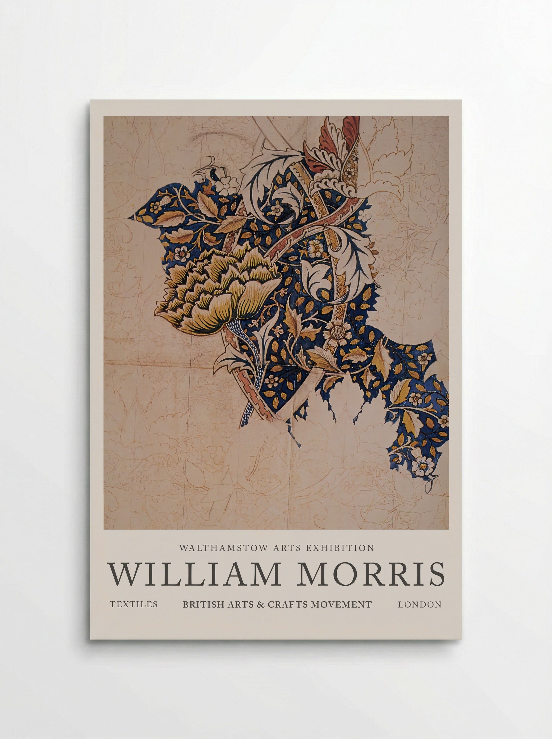 Design for Windrush printed textile - William Morris - Poster
