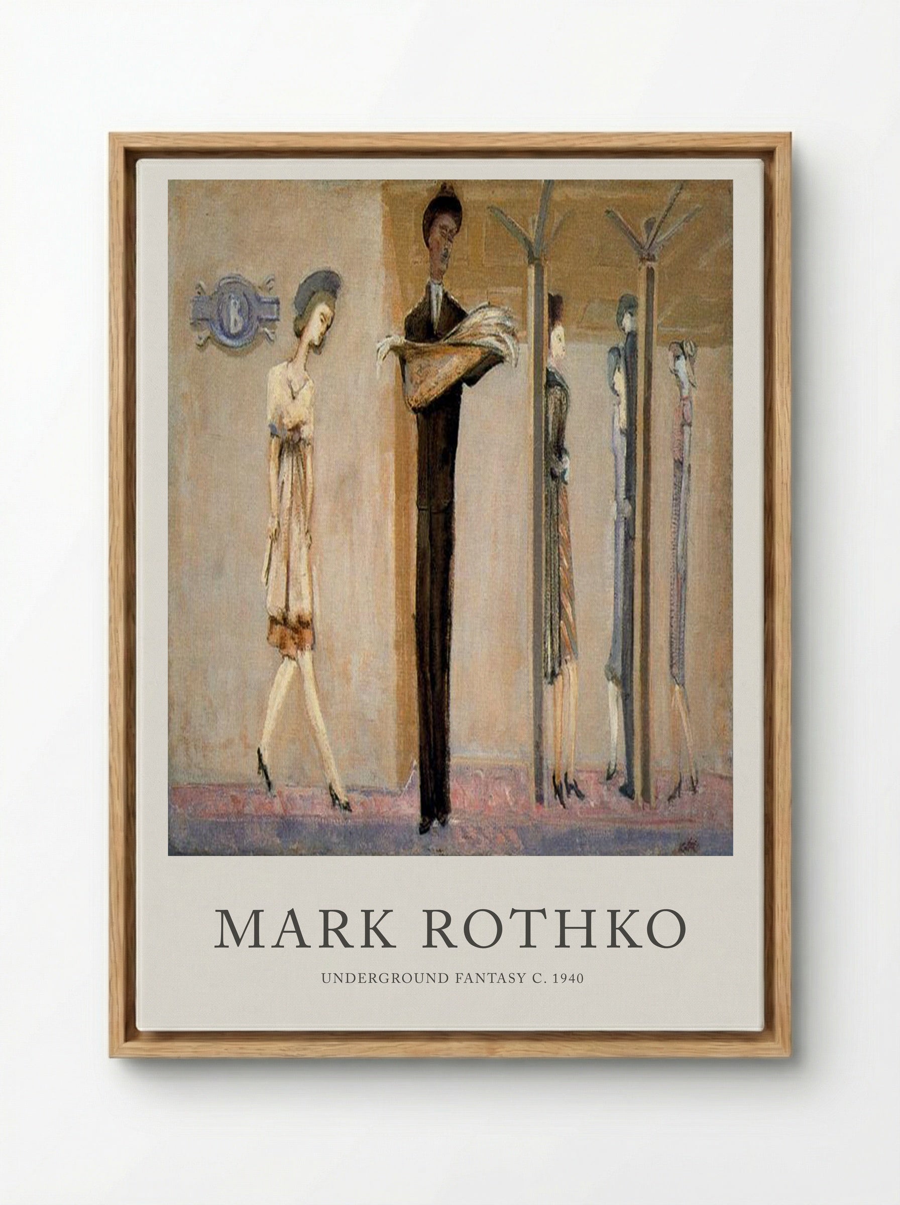 Underground Fantasy - Mark Rothko - Framed Canvas Wood