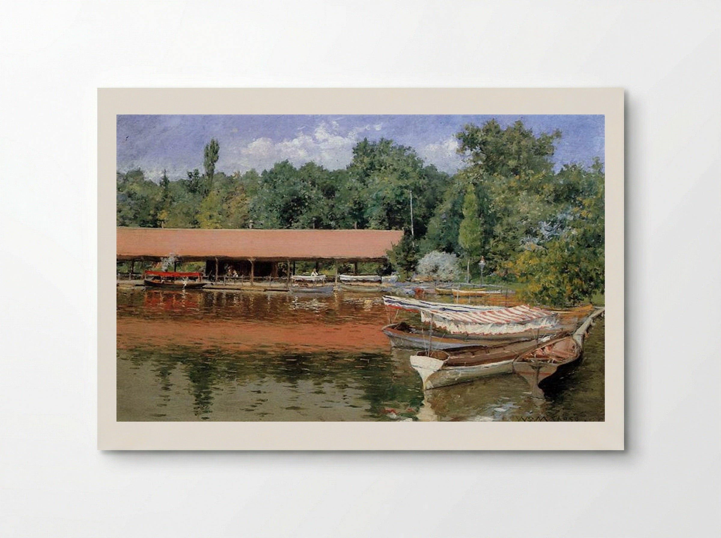 Boat House, Prospect Park - William Merritt Chase - Poster