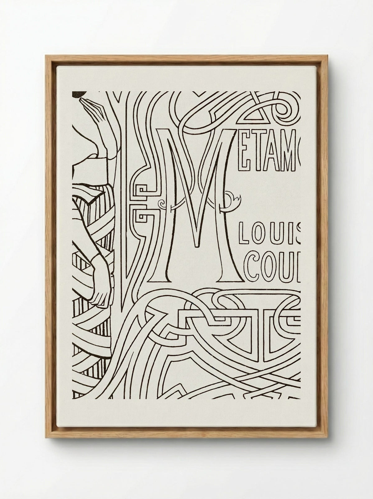 Book Binding Design for 'Metamorfoze' by Louis Couperus - Jan Toorop - Framed Canvas Wood