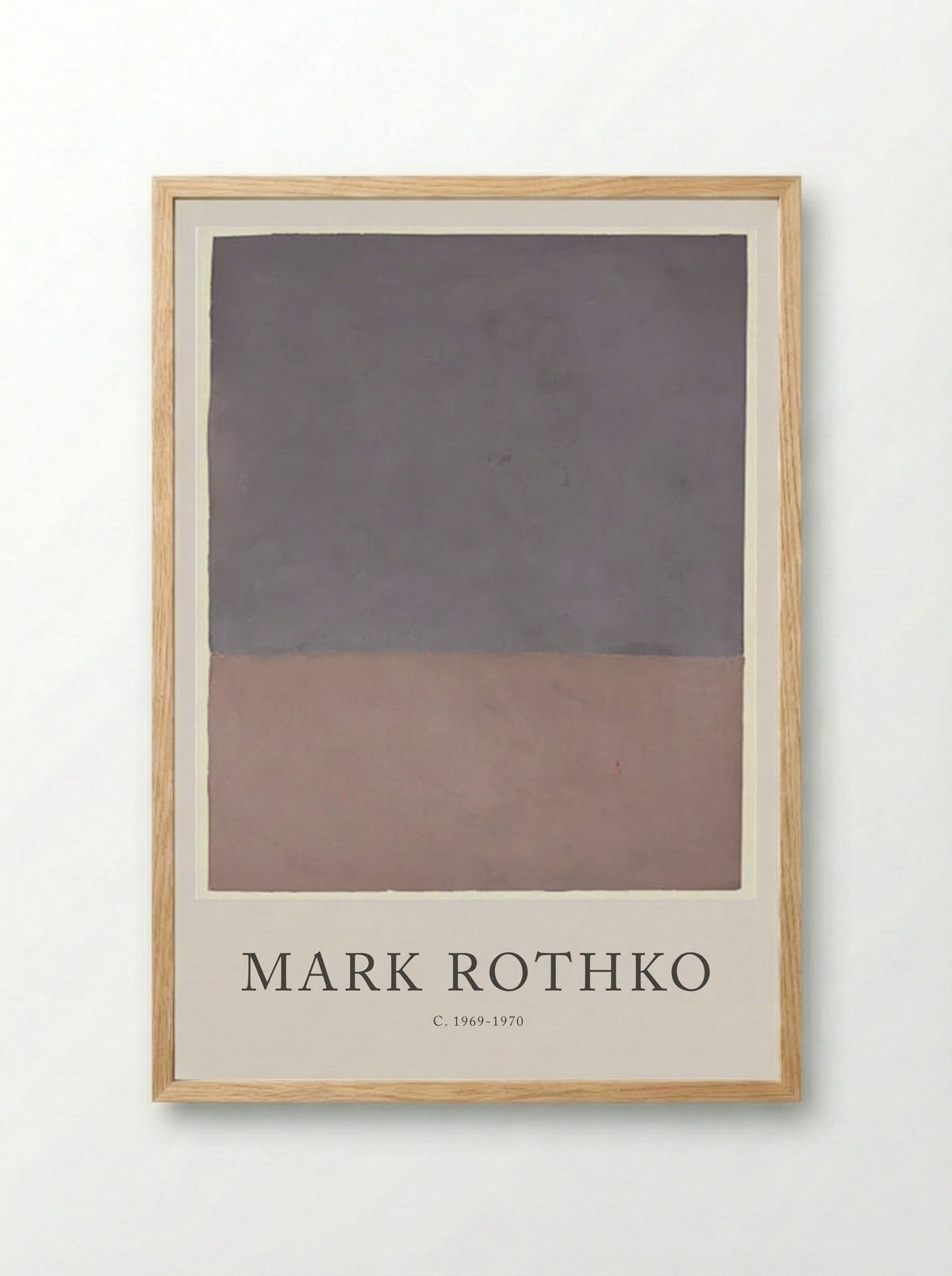 Untitled (Violet and Brown) - Mark Rothko - Framed Print Wood