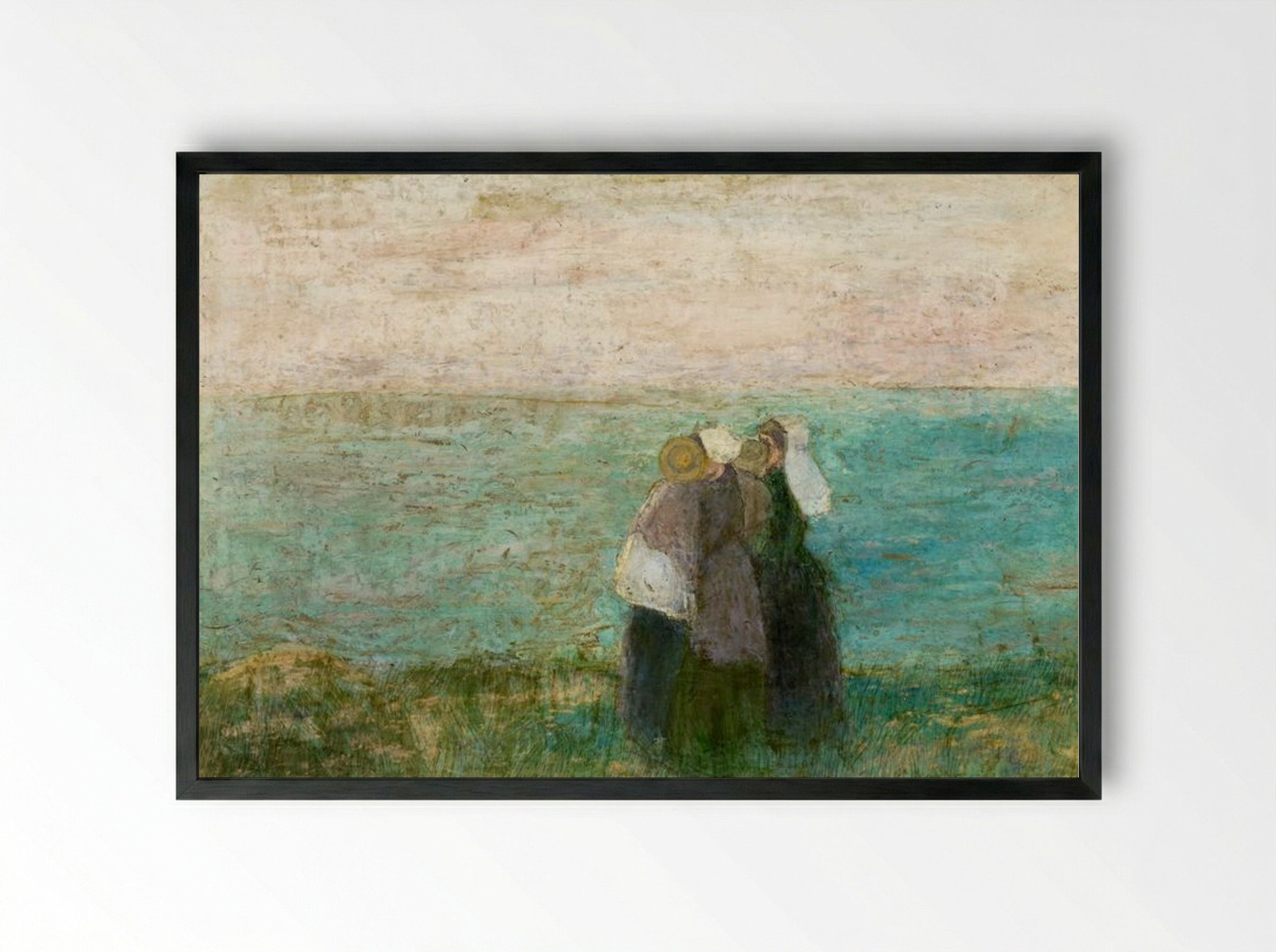 Women by the Sea - Jan Toorop - Framed Print Black
