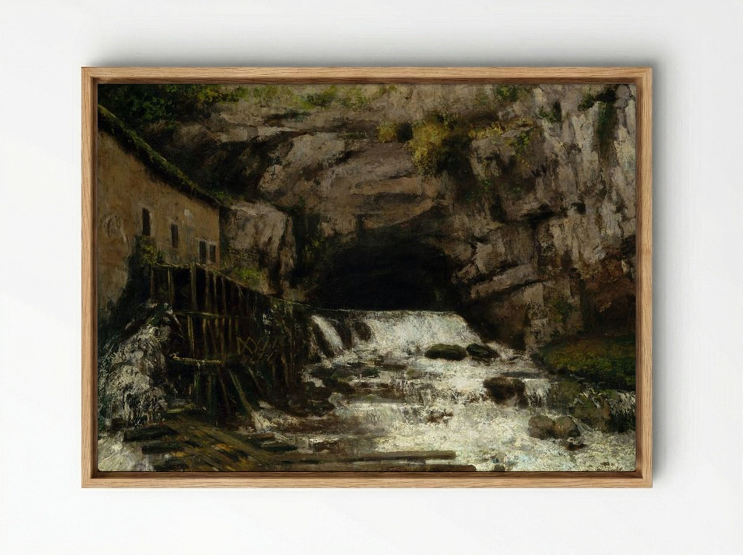 The Source of the Loue - Gustave Courbet - Framed Canvas Wood