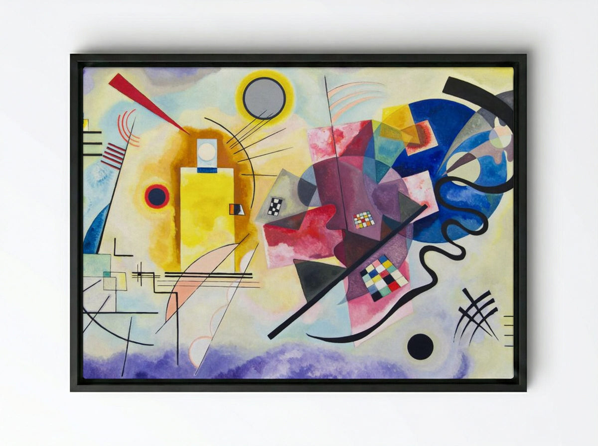 Yellow-Red-Blue - Wassily Kandinsky - Framed Canvas Black