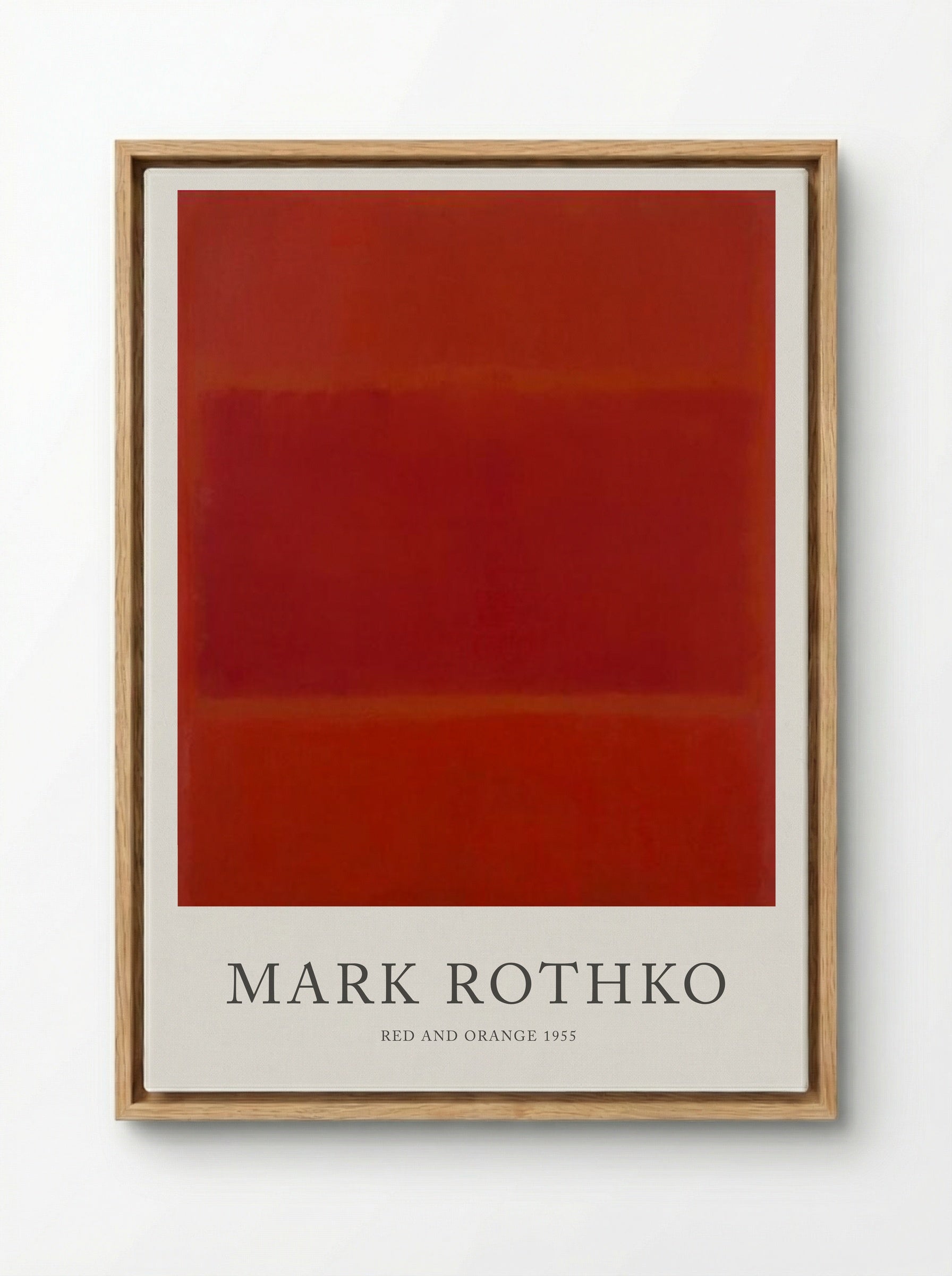 Red and Orange - Mark Rothko - Framed Canvas Wood